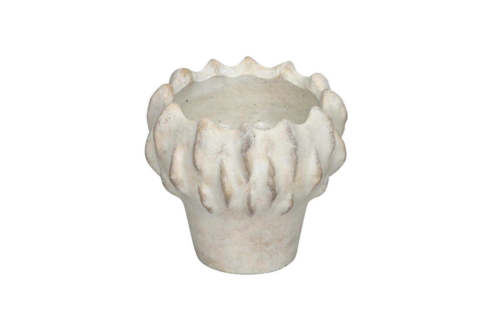 finehomegarden Übertopf Topf Zement creme/gold gewischt Blumentopf Ø19+24cm H17,5+21cm (1 St), Zimmerpflanzen Übertopf 2Größen wählbar / Paket