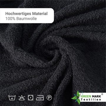 NatureMark Handtücher Handtuch 400gsm 50 X 100 CM (8er-Set), 100% Baumwolle (8-St), 8X Handtücher, 100% Baumwolle, Schwarz, 50 x 100cm