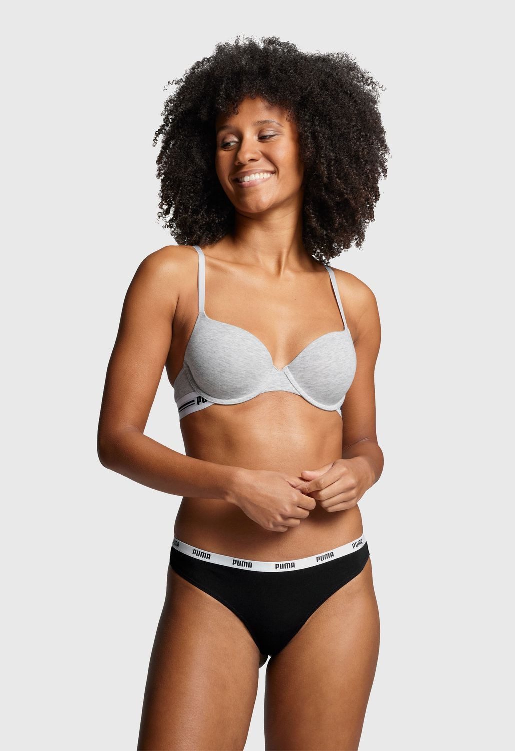 PUMA BODYWEAR String Comfort Cotton Stretch (Set) Webgummibund, Logo – Bild 3 von 5