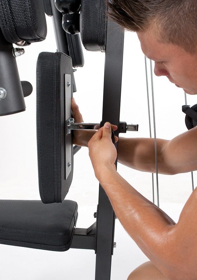 Finnlo by Hammer Kraftstation Autark 600, 16 Gewichtsblöcke (Butterflystange, Latzug, Ruderfunktion und mehr), max. Benutzergewicht 120 kg, max. Trainingsgewicht 80 kg