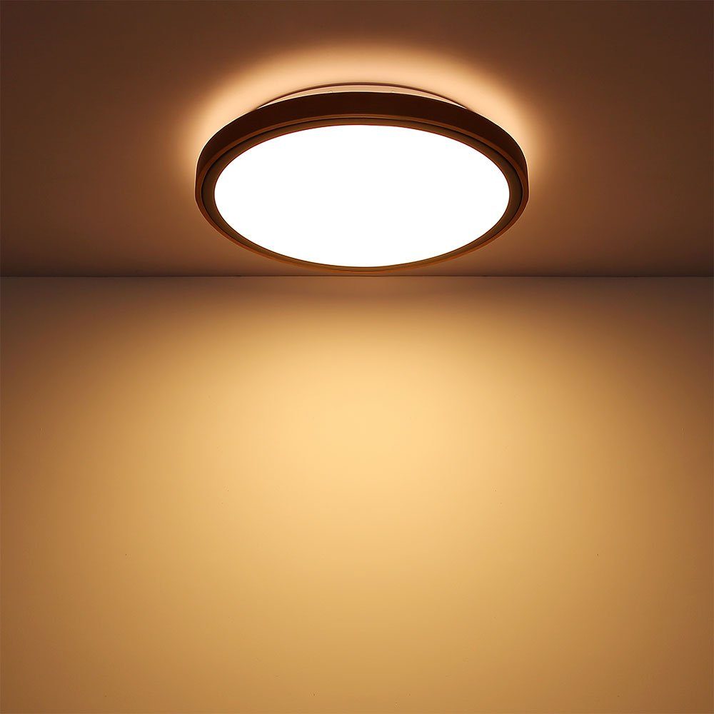 Globo LED Deckenleuchte, LED-Leuchtmittel fest Tageslichtweiß, Holzleuchte Deckenleuchte Neutralweiß, verbaut, Warmweiß, Kaltweiß, Wohnzimmerlampe