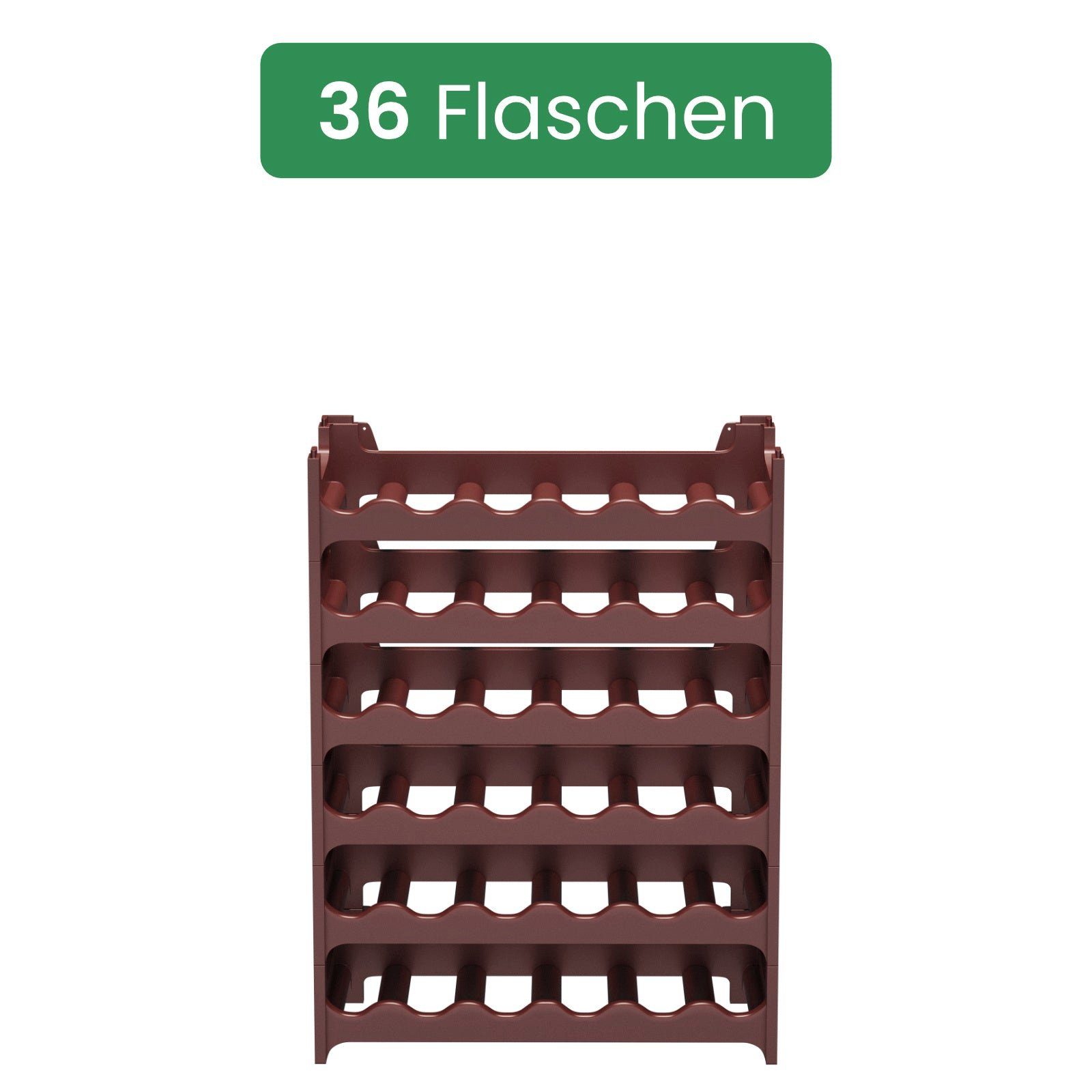 Weinregal stapelbar I Flaschenregal aus Kunststoff I Braun