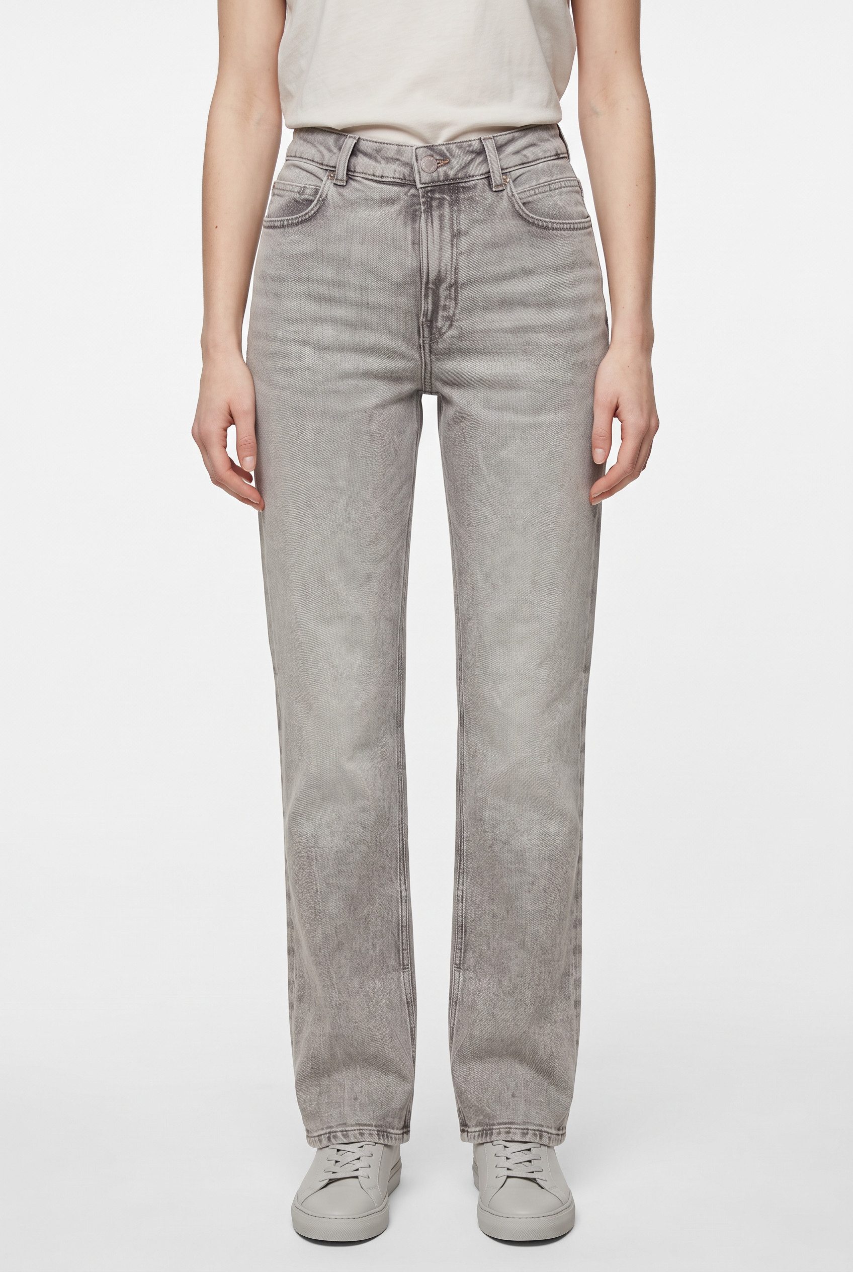 BOSS ORANGE Straight-Jeans ADA HR SLIT Premium Damenmode mit Schlitz am Saum, hohe Leibhöhe