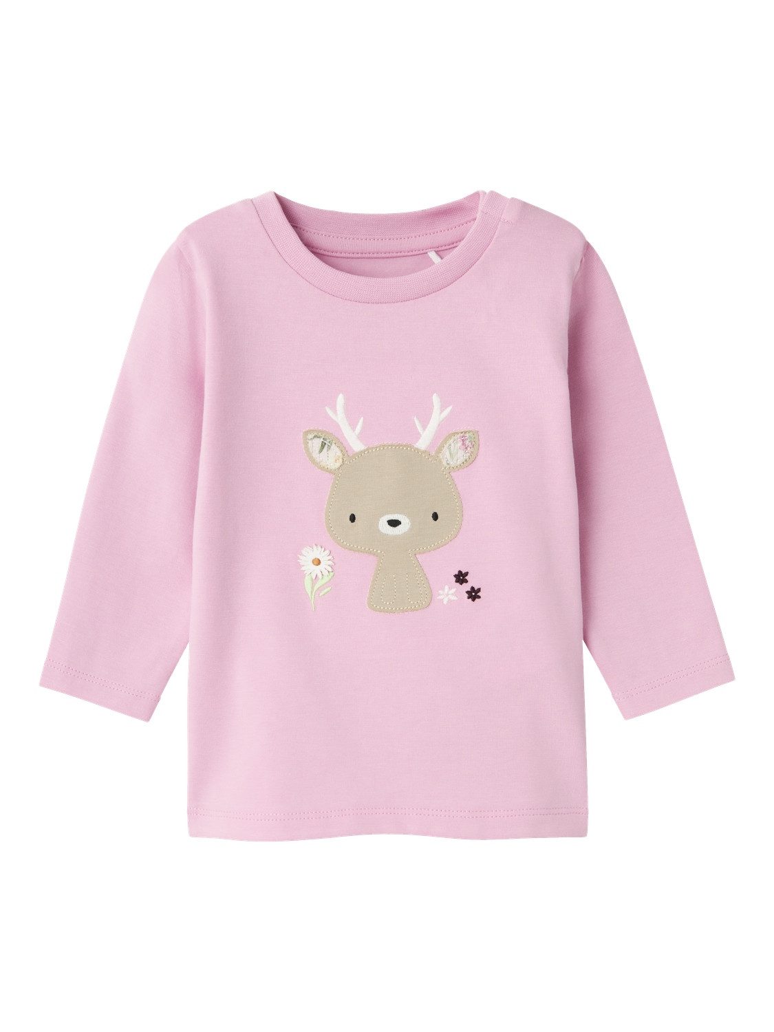 Langarmshirt Baby Mädchen bestickt