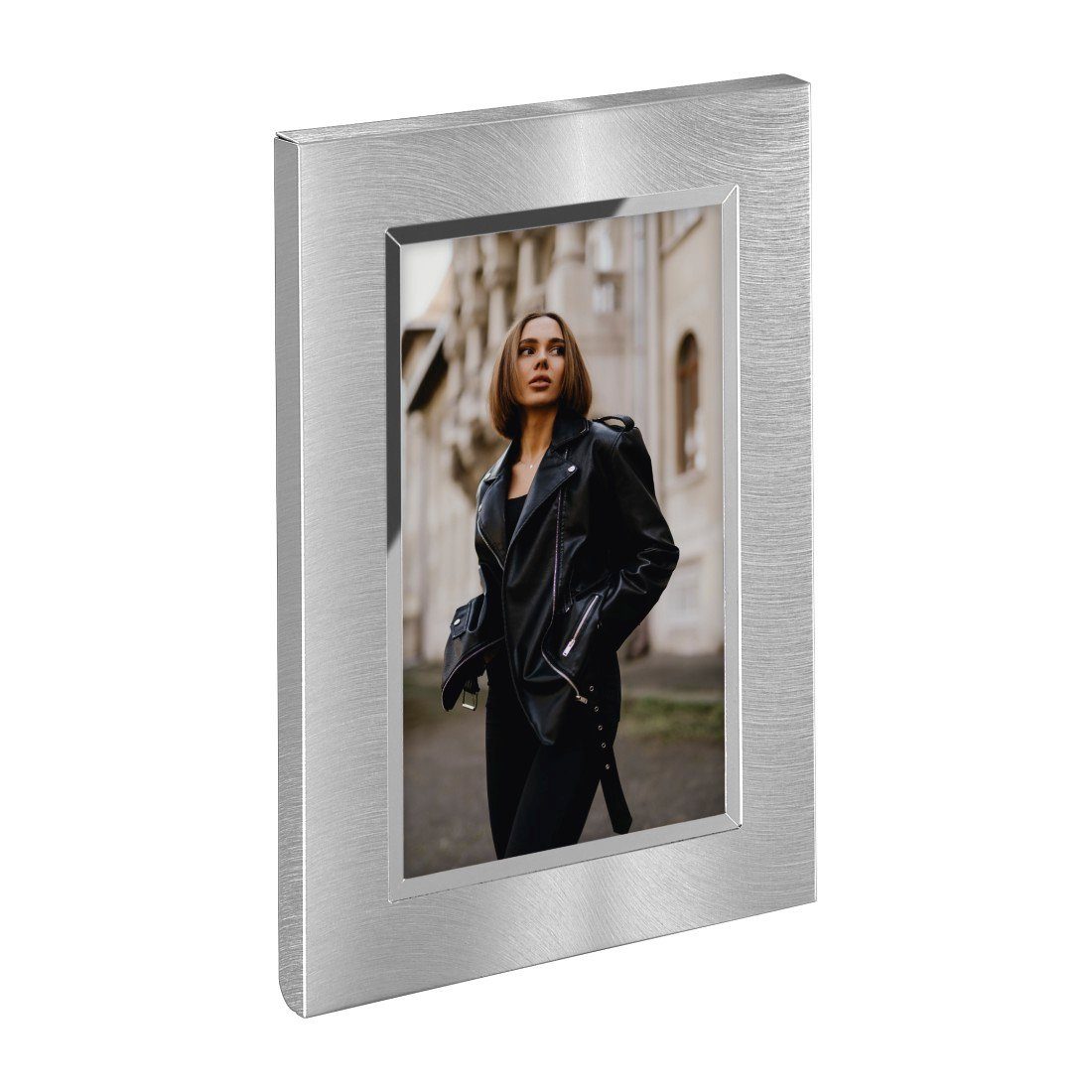 Hama Portraitrahmen cm, aufstellbar, Bilder für Porträtrahmen 1 13x18 aufhängbar, silber