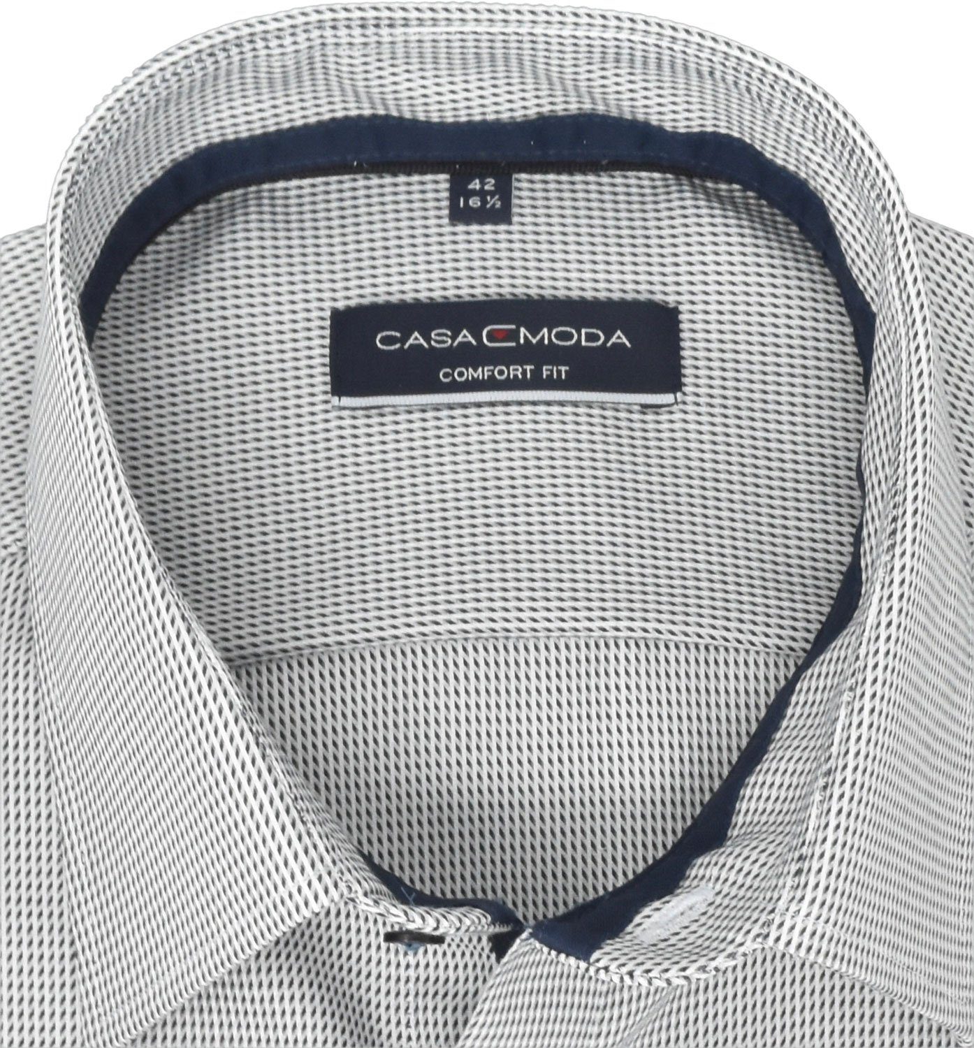 CASAMODA Kurzarmhemd Kurzarmhemd Comfort - Olive Fit - Grün