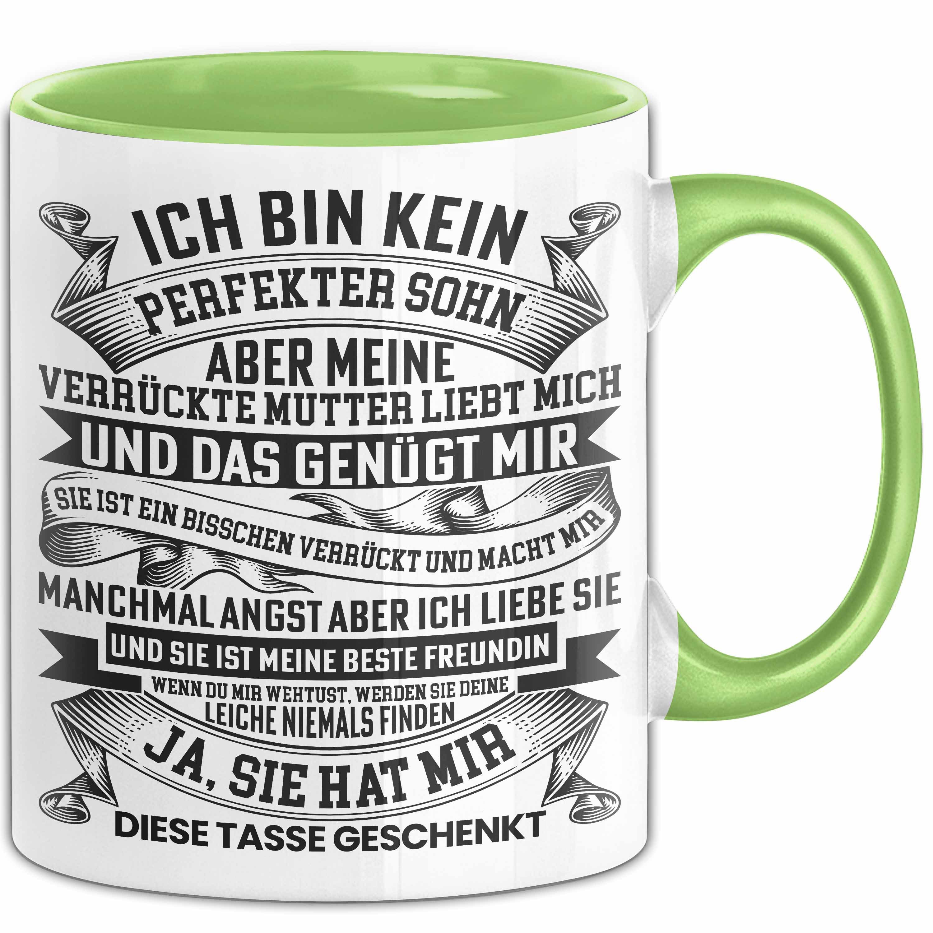 Trendation Tasse Ich Bin Kein Perfekter Sohn Tasse Geschenk von Mama Mutter Geschenkide