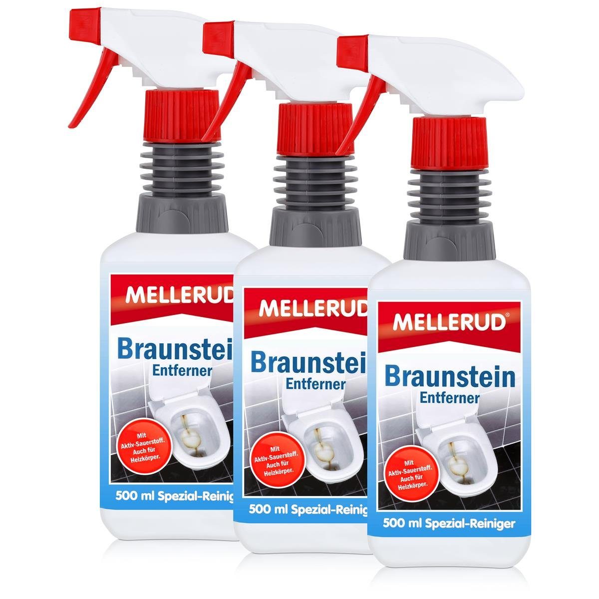 Mellerud 3x Mellerud Braunstein Entferner 500 ml Spezialwaschmittel