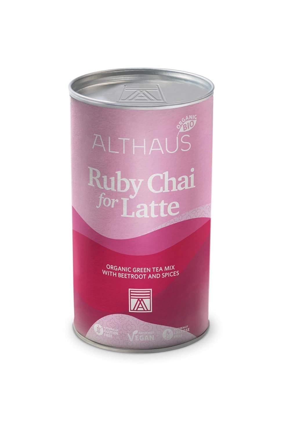 LK Trend & Style Tee Althaus Ruby Chai for Latte, 1 x 300 g, (Ohne raffinierten Zucker und künstliche Aromen hergestellt, laktose- als auch glutenfrei), Grüntee-Mix mit Rote Bete und Gewürzen