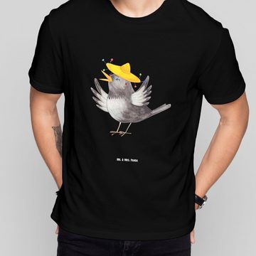 Mr. & Mrs. Panda T-Shirt Rabe Sombrero - Schwarz - Geschenk, Tiere, Gute Laune, fröhlich sein, (1-tlg)