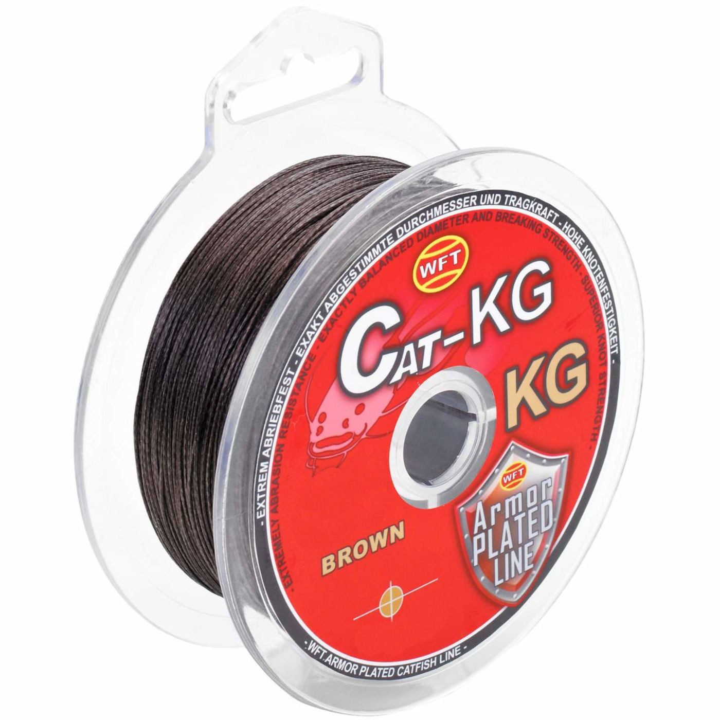 WFT Angelschnur WFT Cat 35kg 0,40mm braun - 300m geflochtene Angelschnur, (300-St)