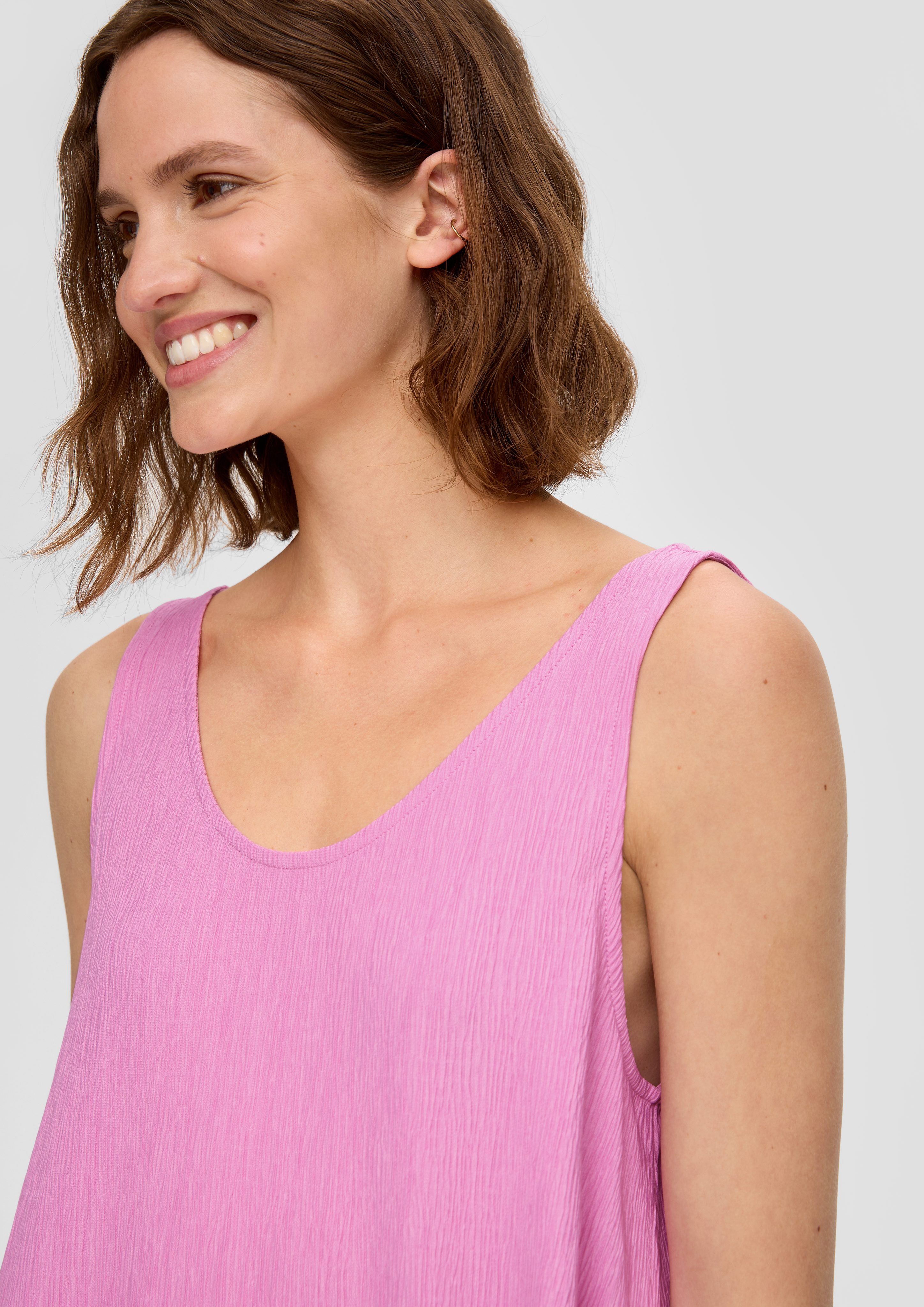 s.Oliver Minikleid Plissiertes Jersey-Kleid im Relaxed günstig online kaufen