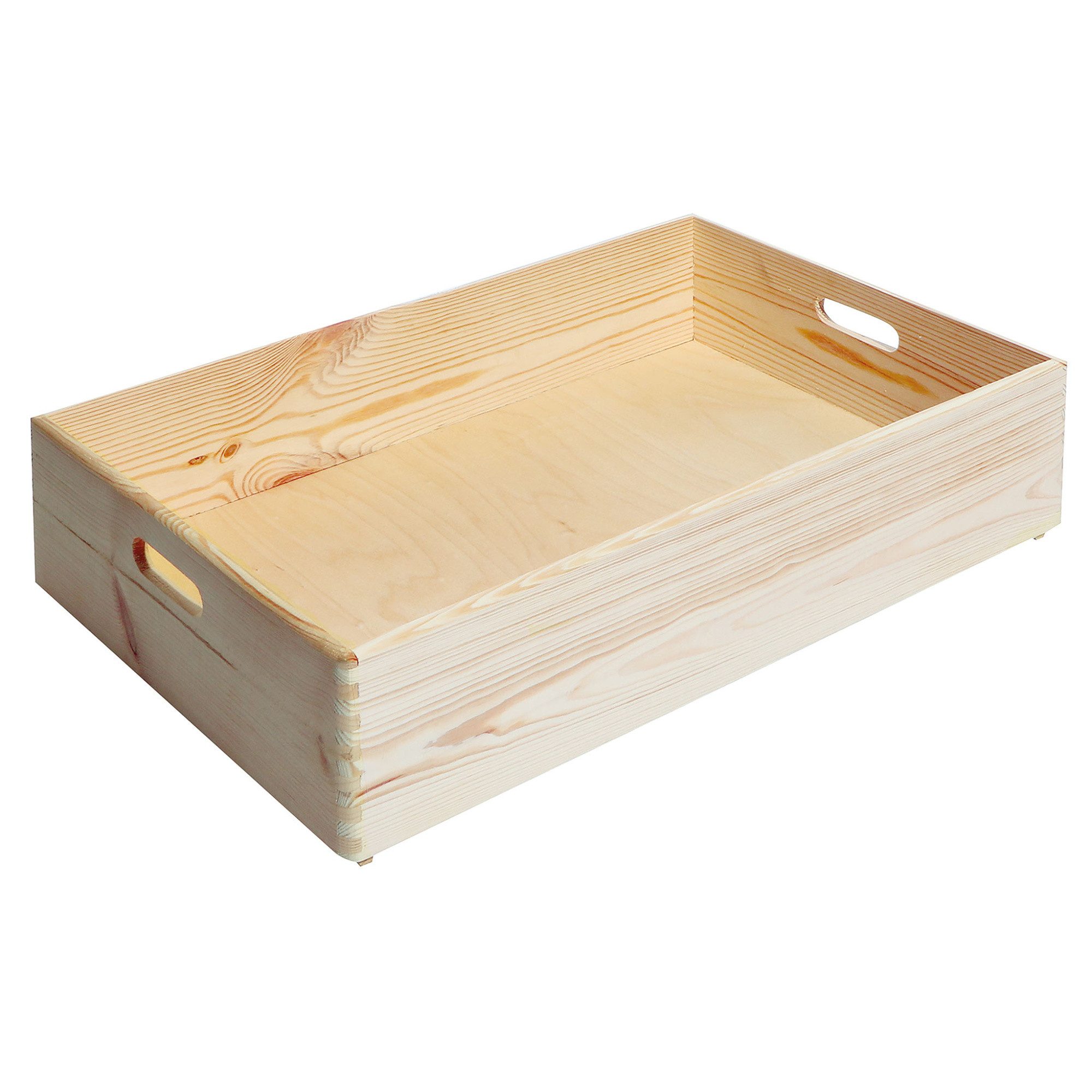 Wilk Aufbewahrungsbox 5er Set Mehrzweckbox aus Holz Gr. XL, abgerundete Kanten