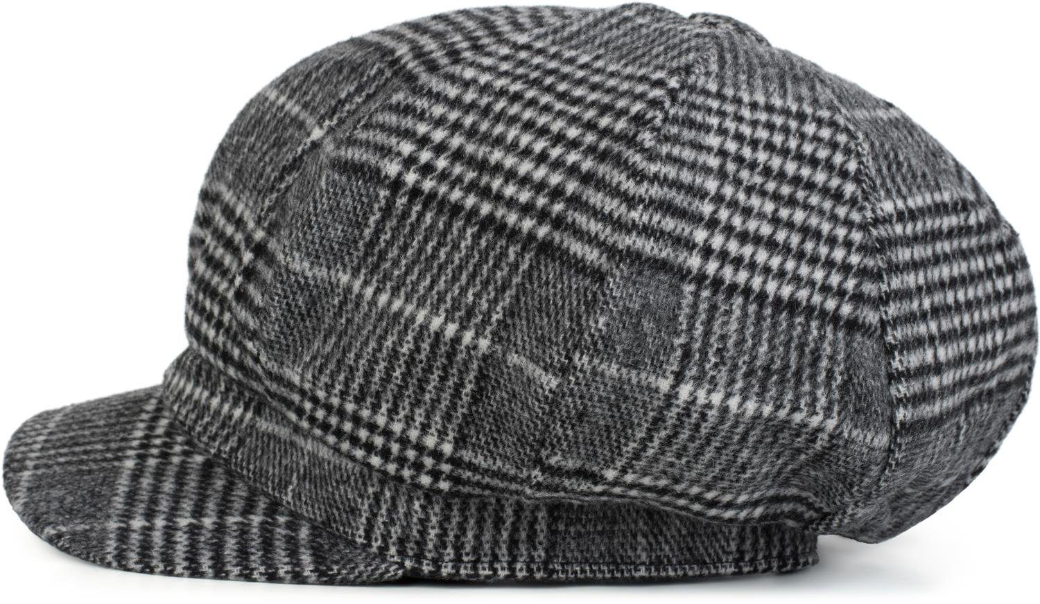 styleBREAKER Ballonmütze Bakerboy Mütze mit Glencheck Karo Muster (1-St) günstig online kaufen