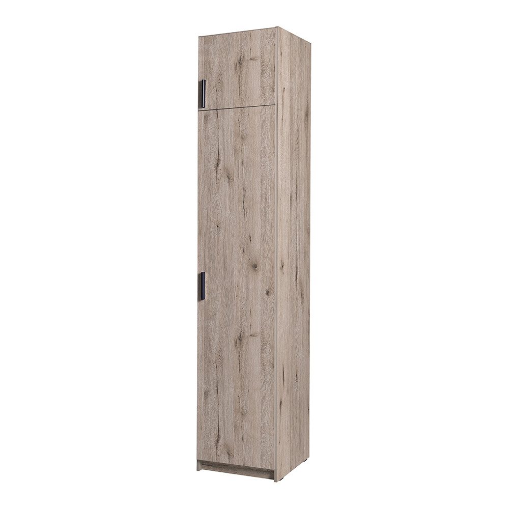 Lomadox Aufsatzschrank SELAWIK-166 für Kleiderschrank 1trg., Eiche, ca. 47/40/54 cm