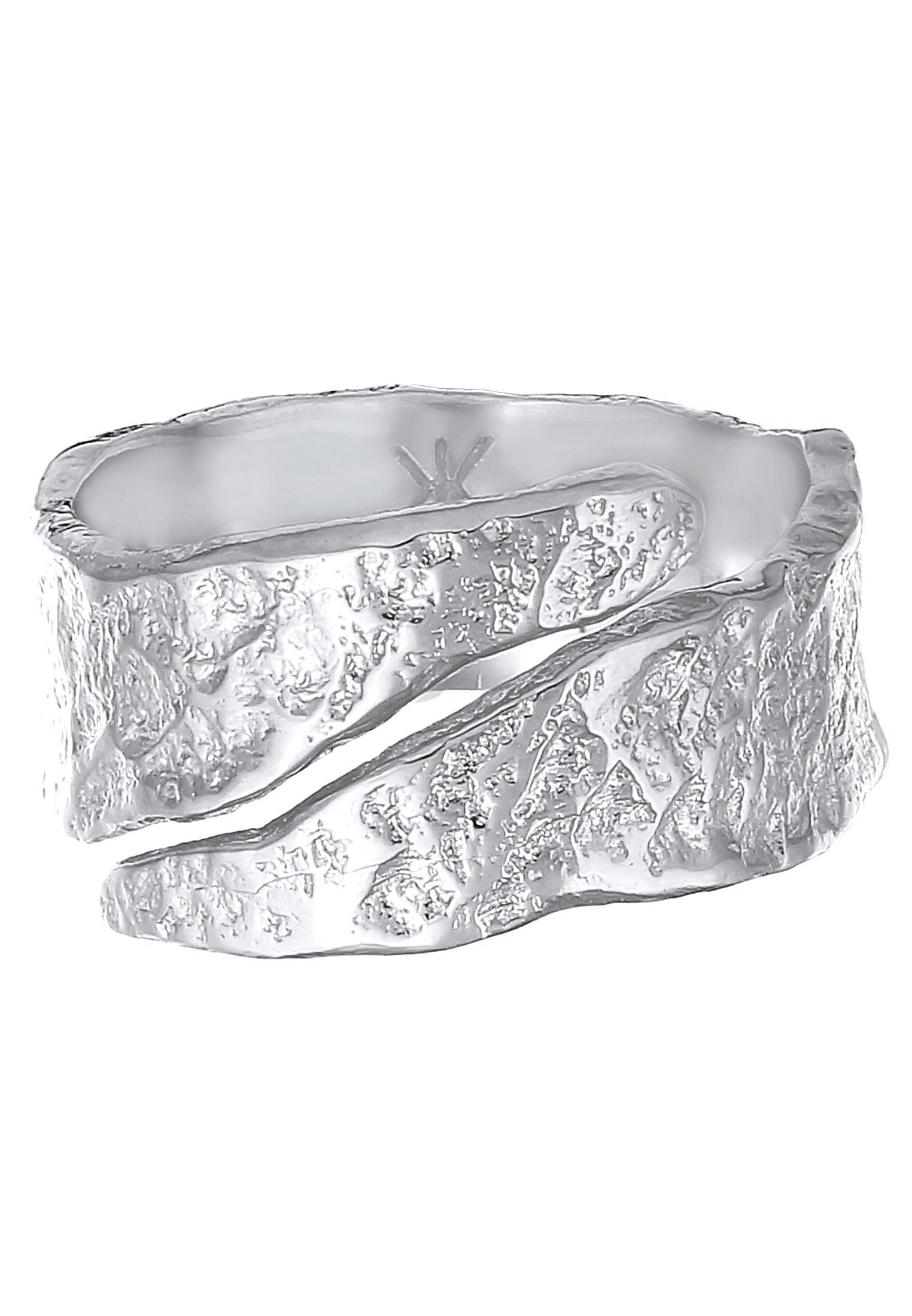 Herren Ring Massiver für Bandring 925 im Look Kuzzoi Struktur Used Silber, Look Bandring Used Silberring