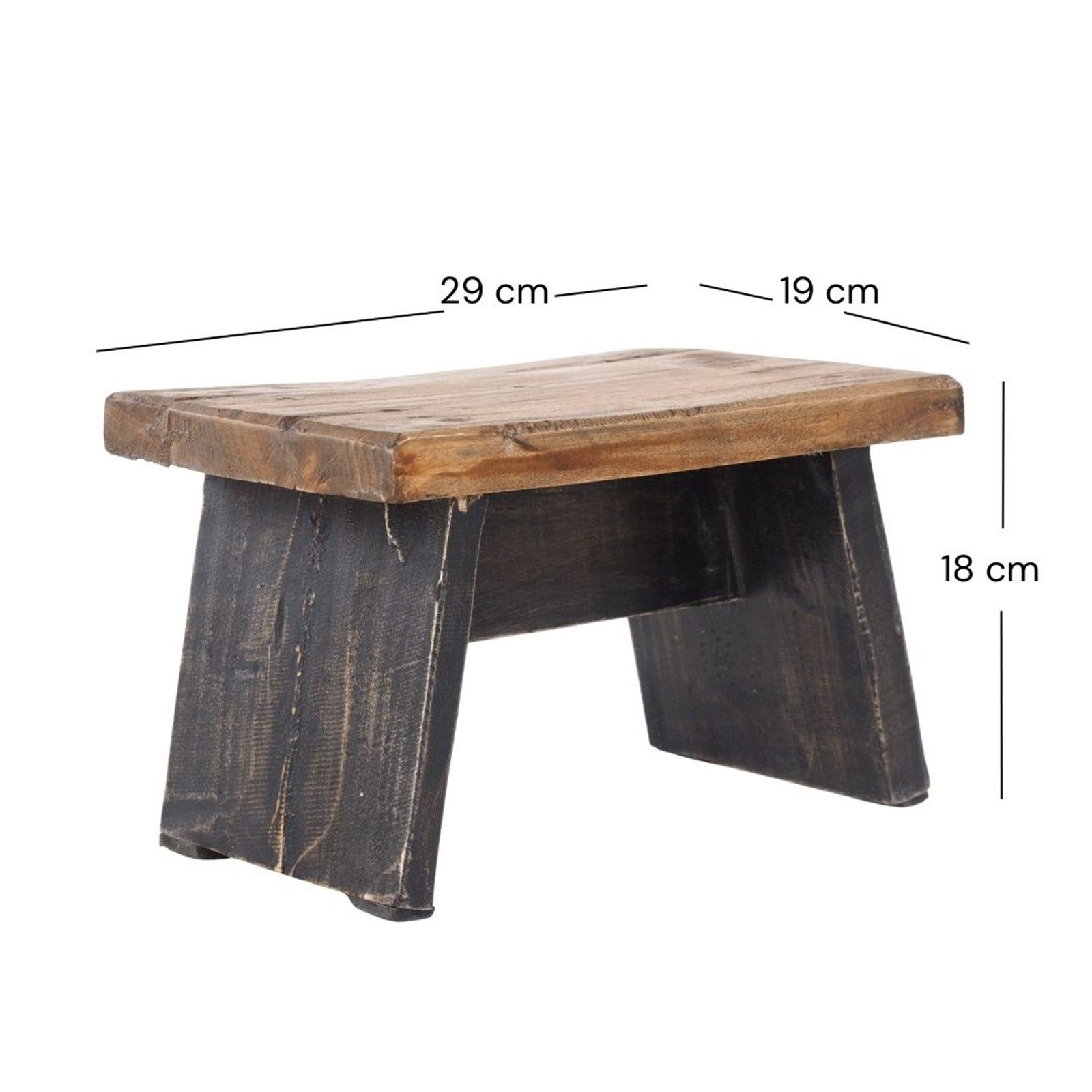 DESIGN DELIGHTS Hocker NOSTALGISCHER FUßHOCKER "SCHEMEL", Altholz massiv, H günstig online kaufen