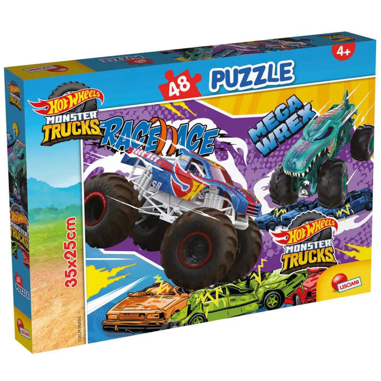 Puzzle Hot Wheels Puzzle M-Plus 48, Puzzleteile