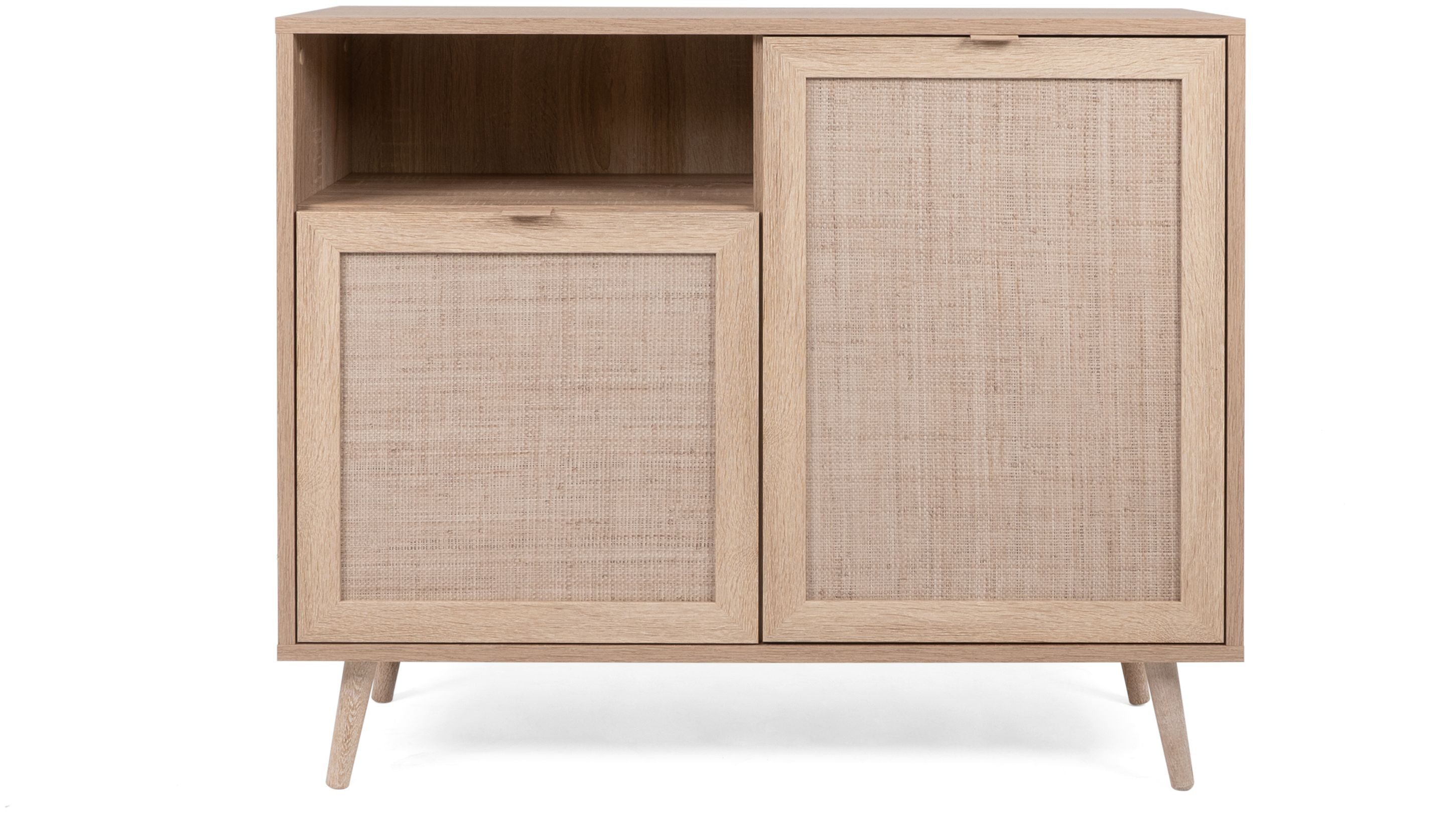 Finori Kommode, Sonoma Eiche / Rafia Geflecht B x H x T ca. 101,4 x 87 x 40 cm