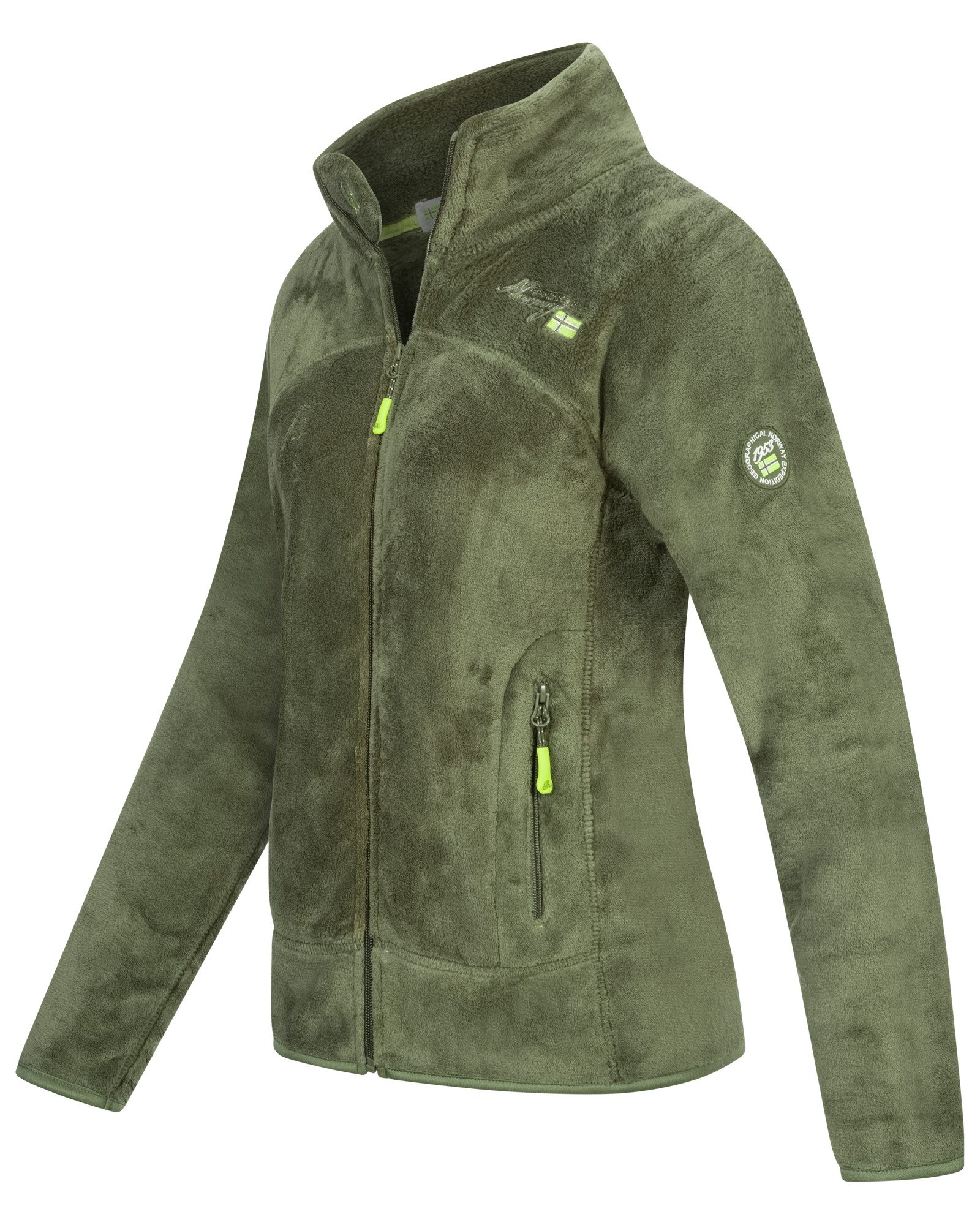 Geographical Norway Fleecejacke Damen Teddy Fleece Jacke Herbst Winter Jack günstig online kaufen
