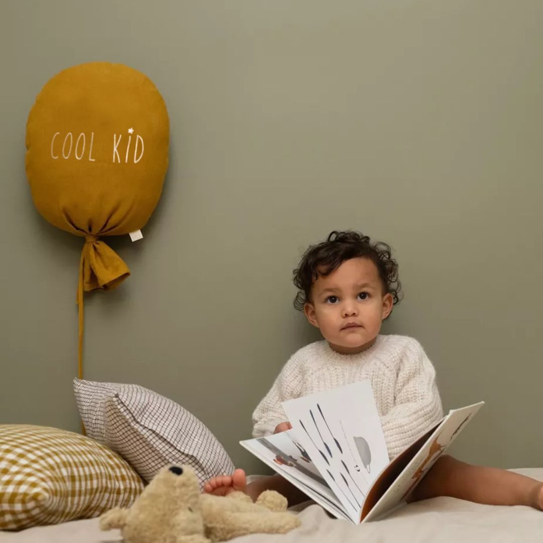 suebidou Wanddekoobjekt wunderschöner Ballon aus Linen fürs Kinderzimmer Farben & Sprüche, nachhaltig, kreativ