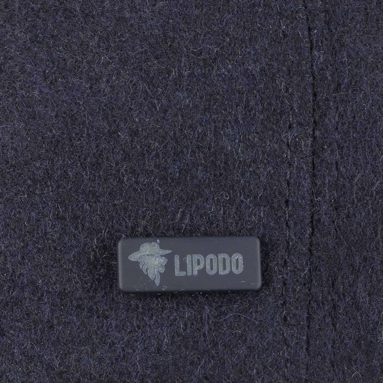 Lipodo Flat Cap (1-St) Flatcap in Italy Schirm, mit blau Made