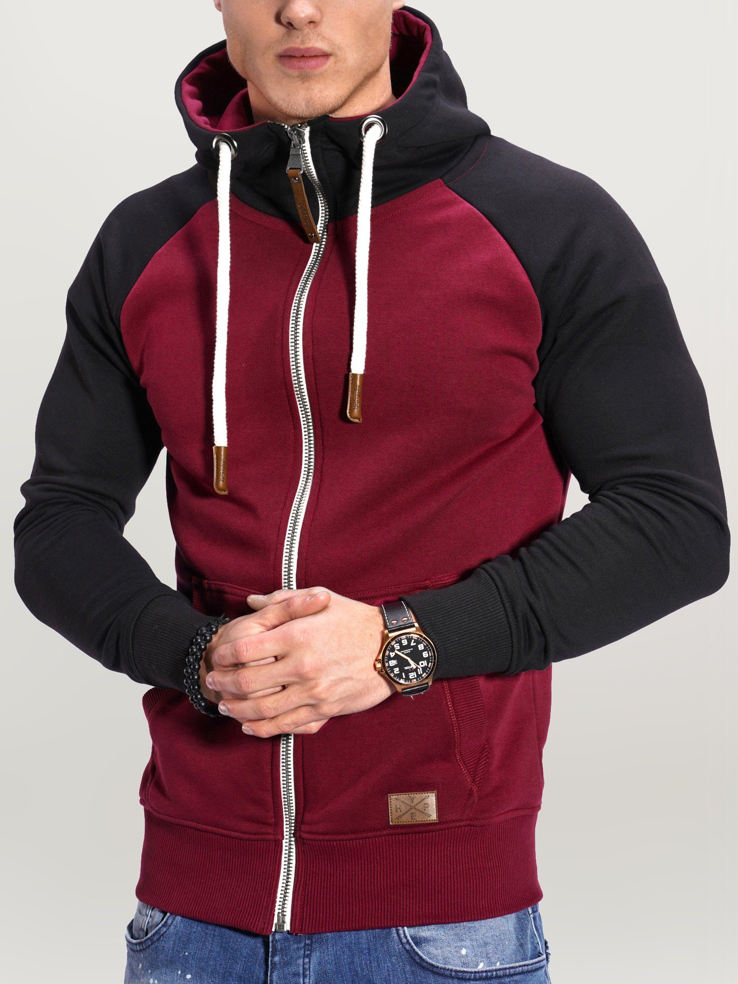 behype Sweatjacke RAGLAN mit Raglan-Ärmeln