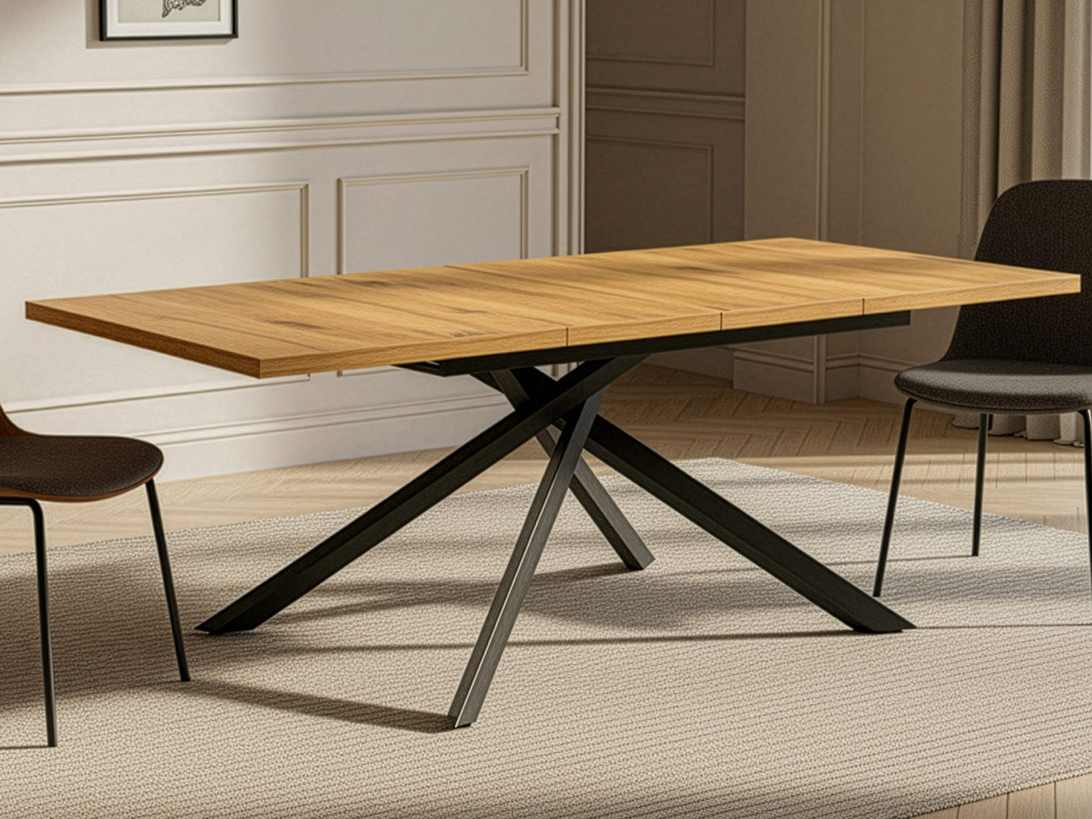 DUBI Möbel Esstisch MALTE, X-Gestell, 140-220cm, günstig online kaufen