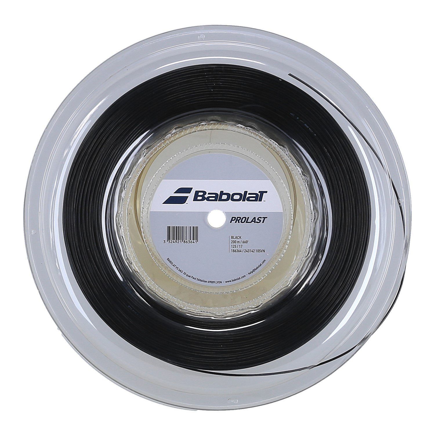 Babolat Tennissaite Pro Last schwarz 200 Meter Rolle, Saitendicke: 1.30