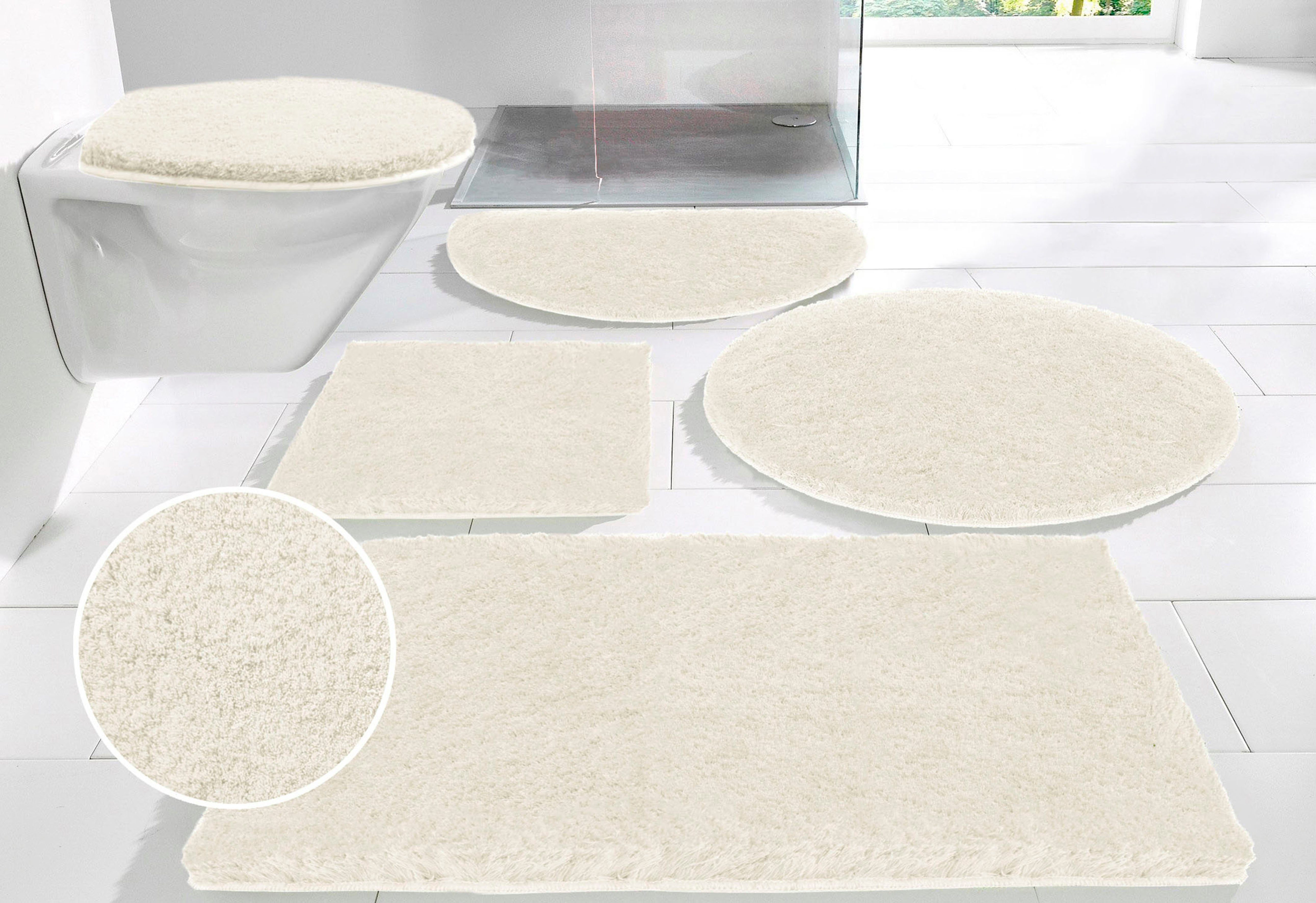 my home Badematte Porto, sehr feiner Flor, weich, Höhe 30 mm, rutschhemmend günstig online kaufen