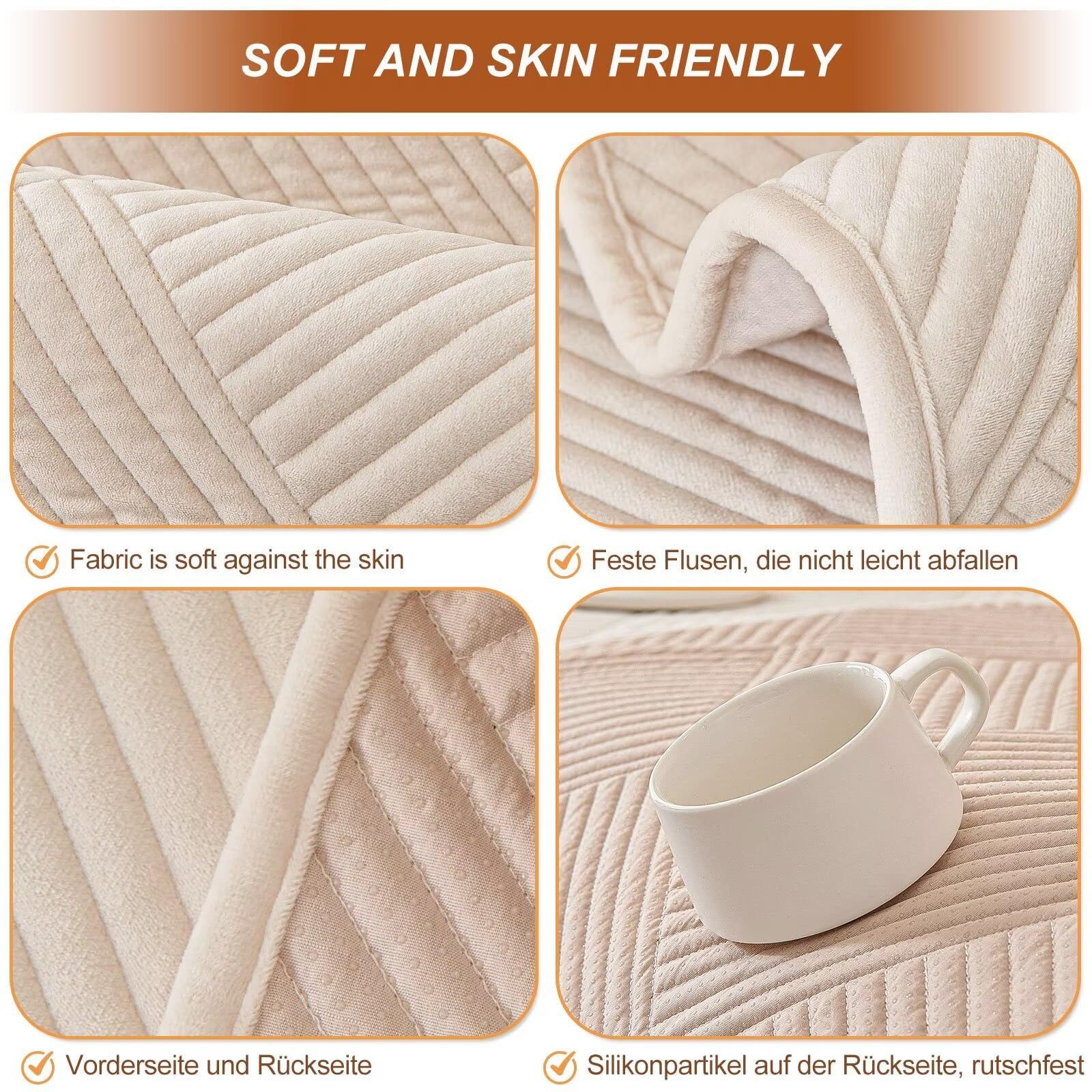 Minicloss Sofabezug 1 2 3 4 Sitzer Sofabezüge Couch Überzug L Form Ecksofa Sofa Couch, Überwurfdecke, Sofahusse Sofaüberwürfe rutschfest Sofa Abdeckung