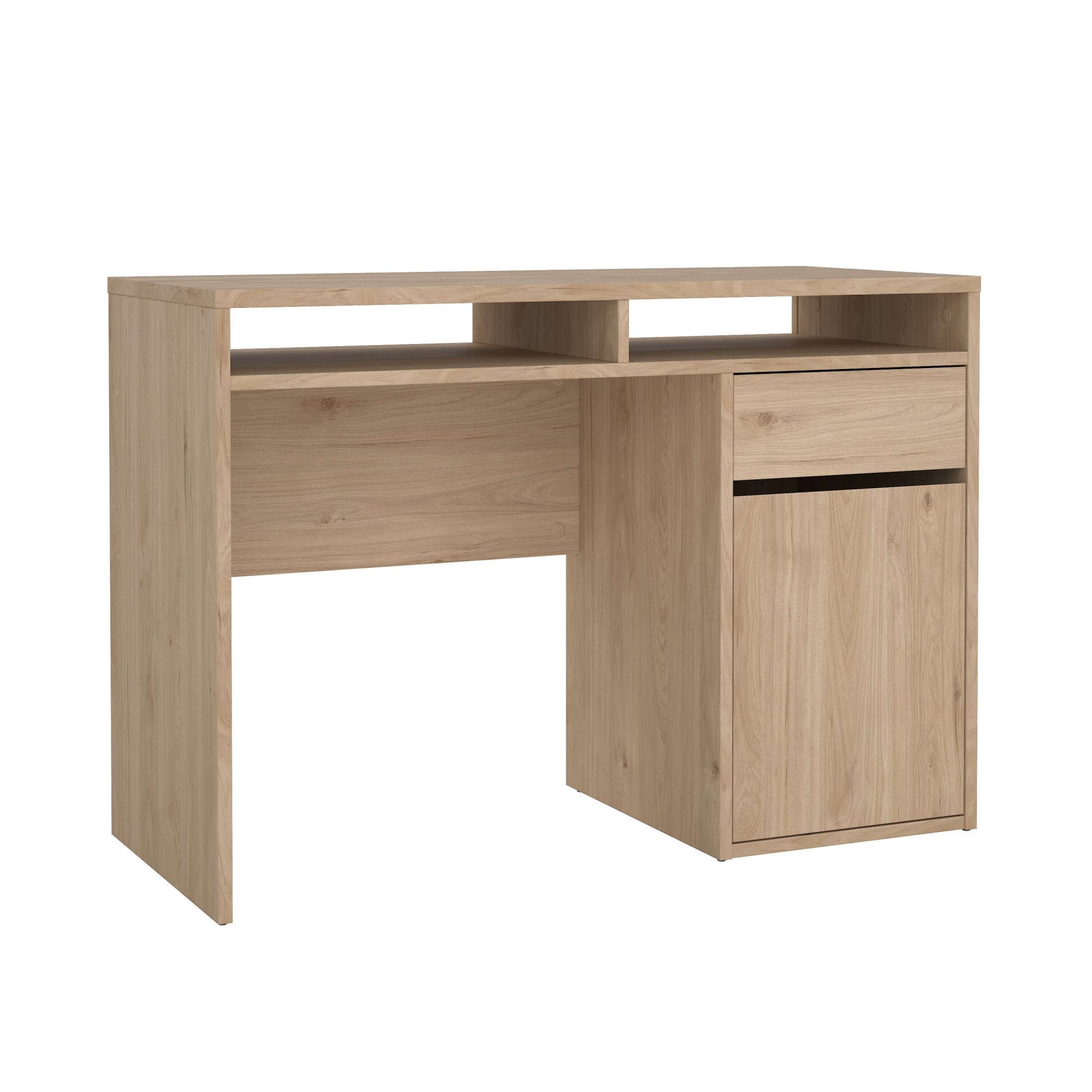 Home affaire Schreibtisch Funktion Plus, Arbeitstisch, Bürotisch, Computertisch mit 1 Tür und 1 Schublade, 2 offene Fächer Breite 110 cm