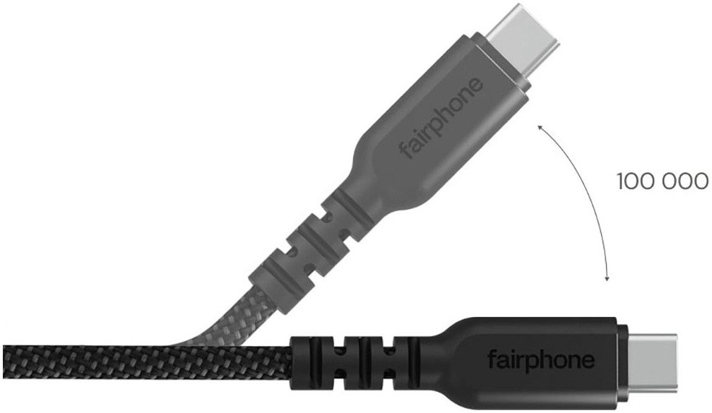 Fairphone USB-C 3.2 Long Life Lade- und Datenkabel (20 Gb/s) 1 m Smartphone-Kabel, USB Typ C, USB-C (100 cm)