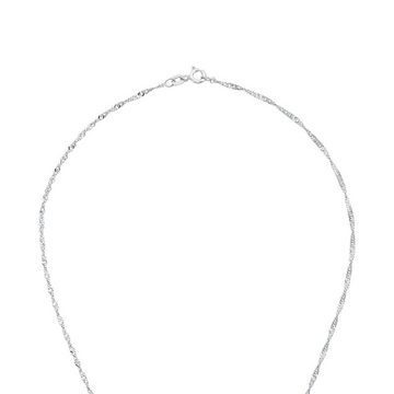 Amor Silberkette für Damen, 925 Sterling Silber, Zirkonia synth., Süßwasserzuchtperle (2-tlg., Kette mit Anhänger)
