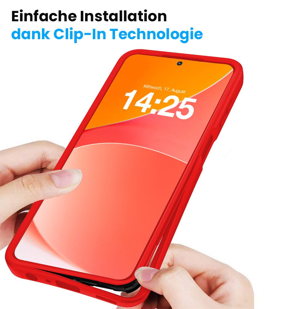 Tec-Expert Handyhülle 360 Grad Hülle für Xiaomi Redmi Note 12 Pro 5G 6.67 Zoll, 6.67, Rundum Schutz Cover Case Hülle robust