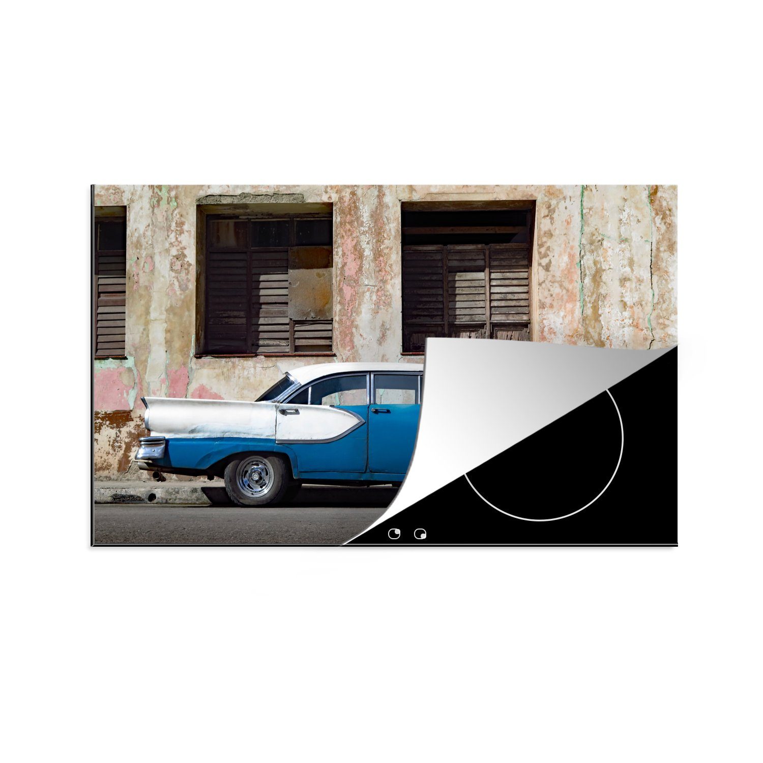 MuchoWow Herdblende-/Abdeckplatte Oldsmobile Auto, Vinyl, (1 tlg), 83x51 cm, Ceranfeldabdeckung, Arbeitsplatte für küche