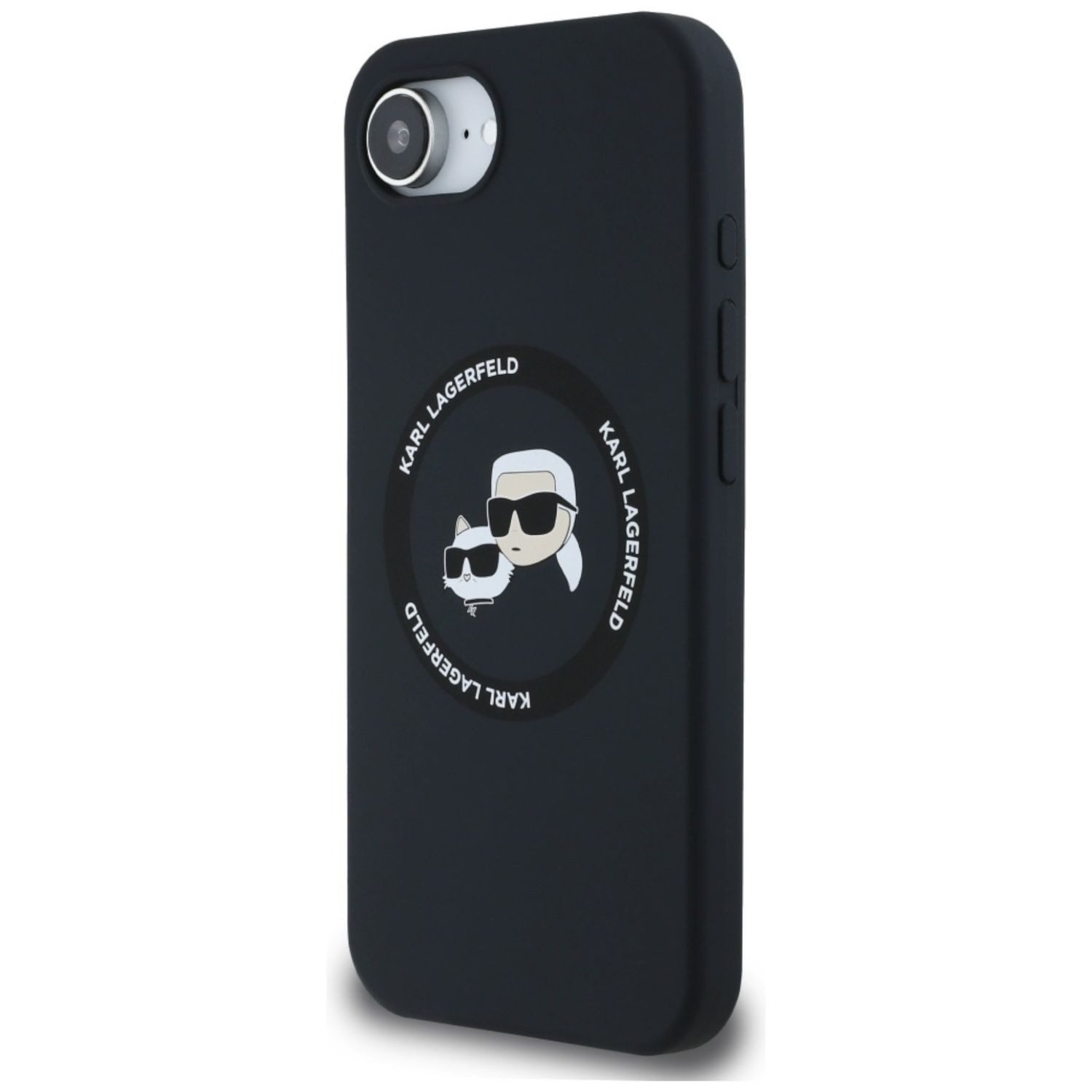 KARL LAGERFELD Smartphone-Hülle Karl Lagerfeld Apple iPhone 17e / 16e Silicone Heads MagSafe