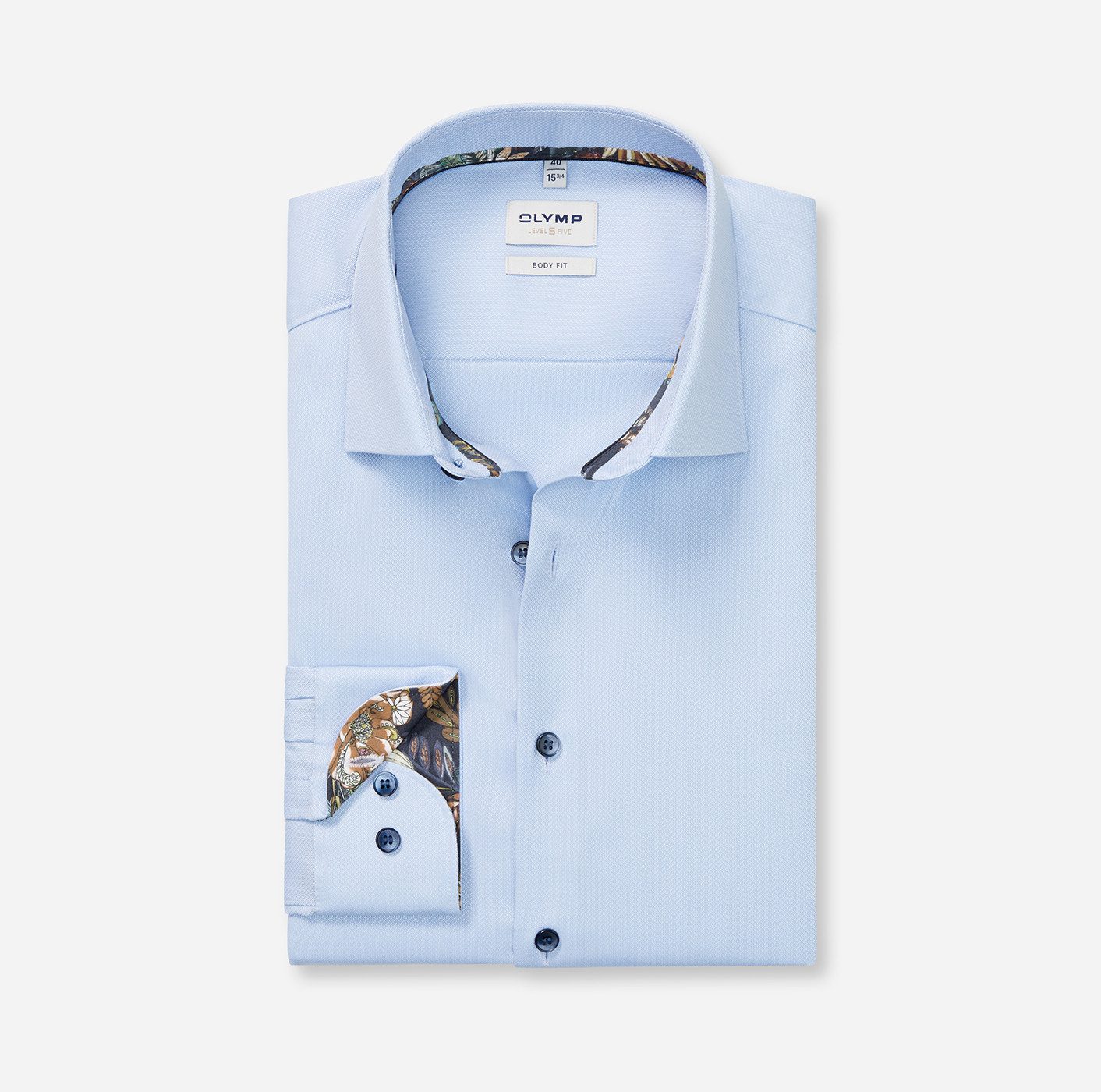 OLYMP Businesshemd Level 5 Manschetteninnenseite gemustert, body fit, New Y günstig online kaufen