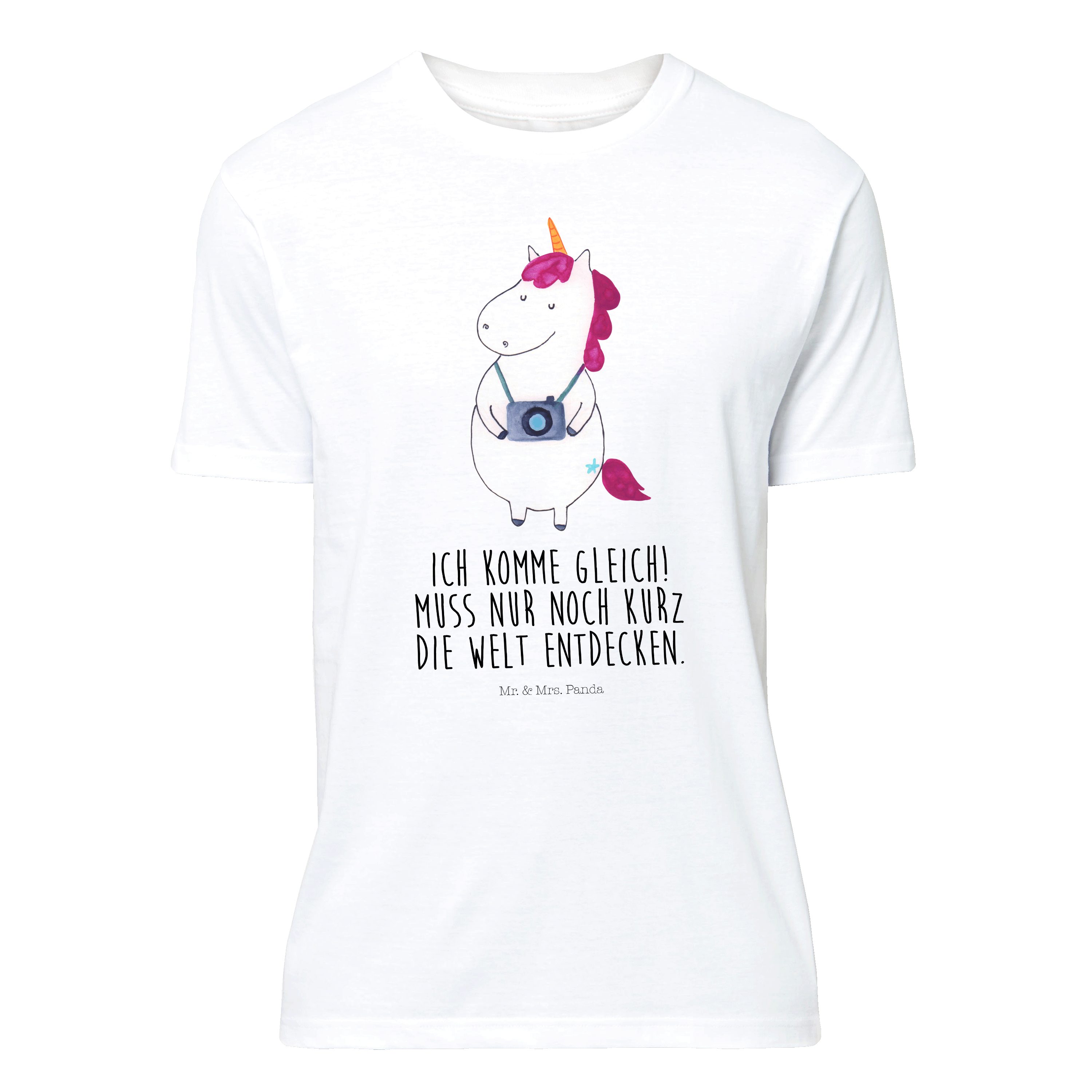 T-Shirt Einhorn Fotograf - Weiß - Shirt, T-Shirt