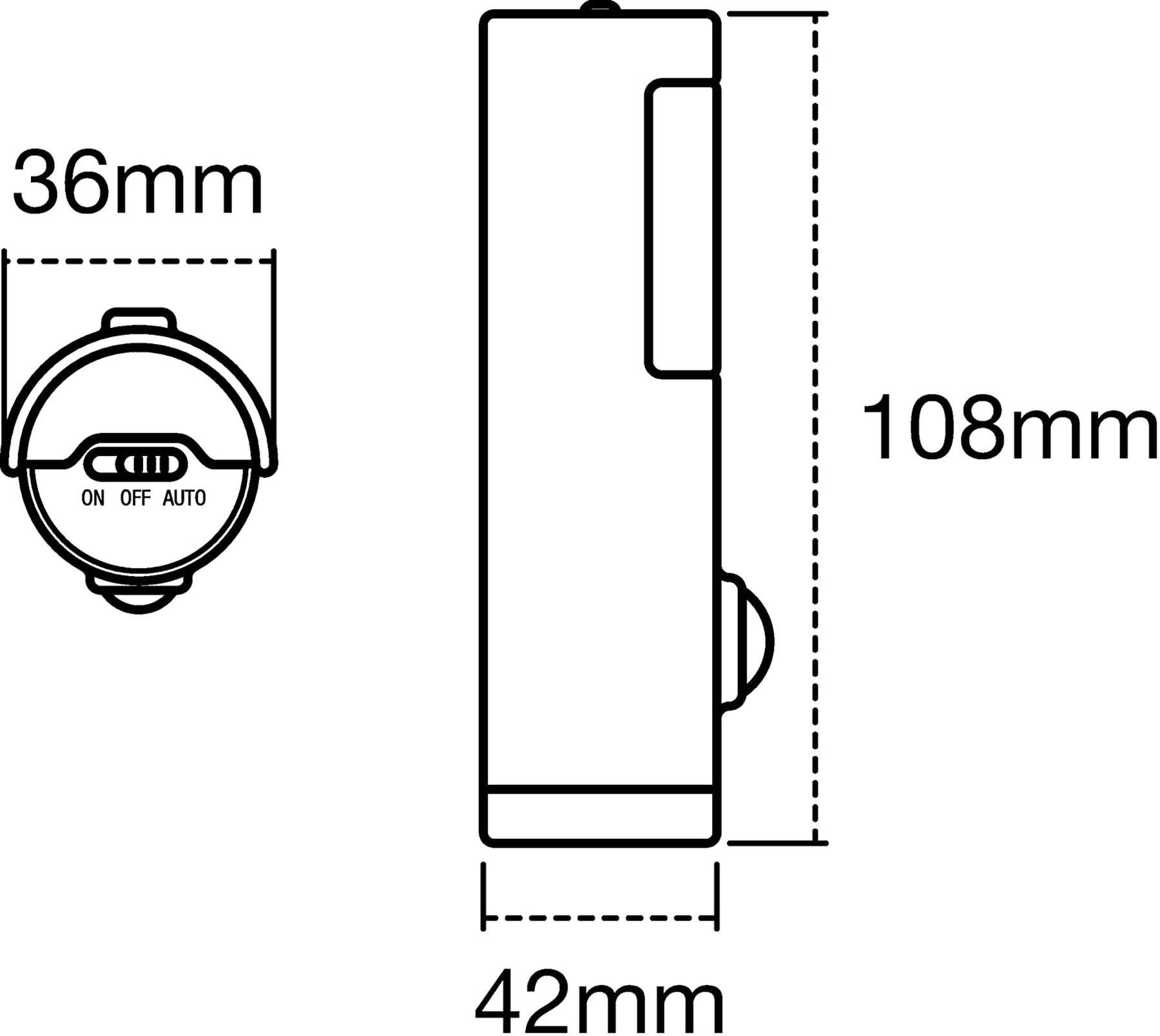 Ledvance LED-Leuchtmittel LED Nachtlicht Sensor IP54 Mit Bewegungsmelder Batteriebetrieben Licht, keine, Kaltweiß, Integrierter Licht- und Bewegungssensor