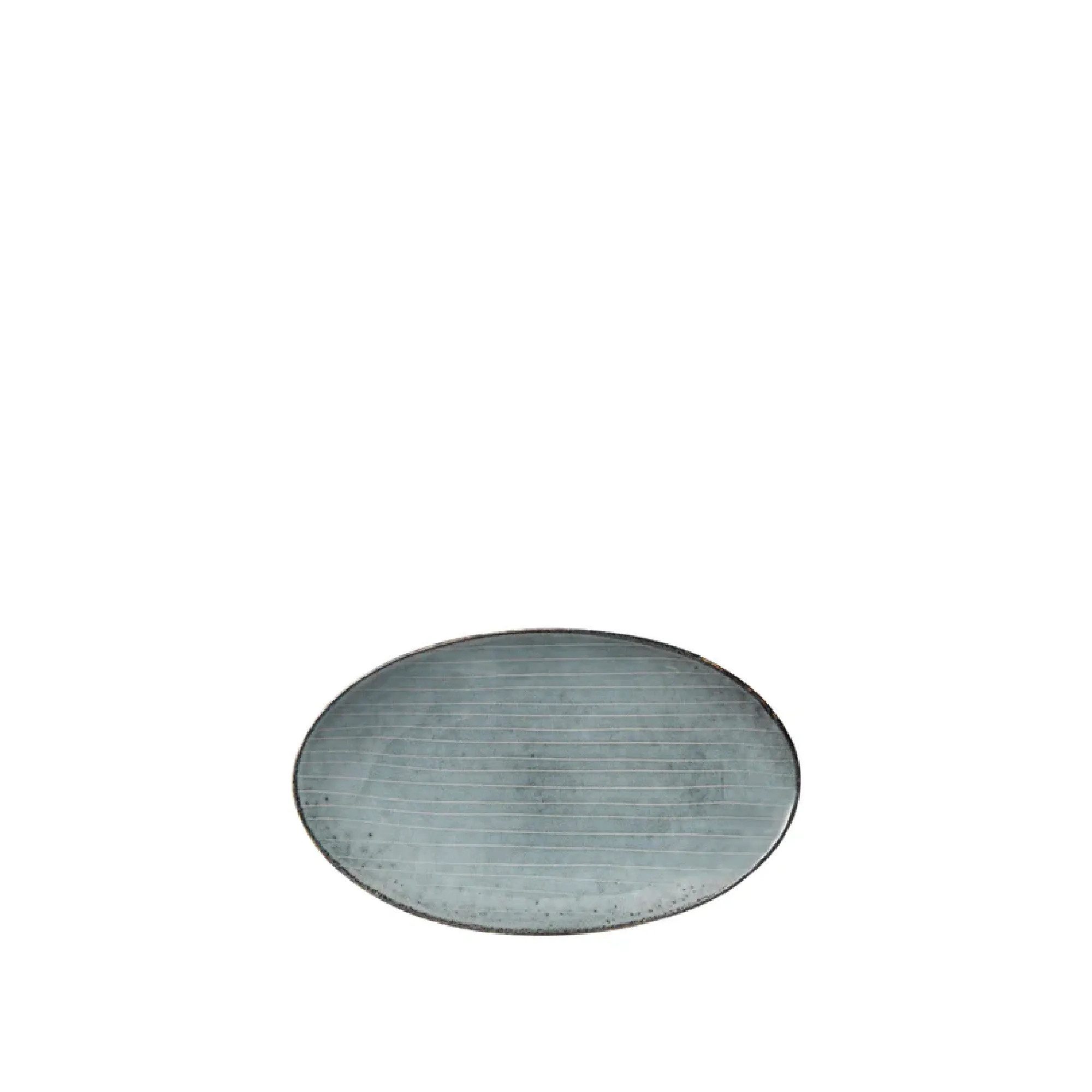 Broste Copenhagen Servierplatte Broste Copenhagen Nordic Sea kleine ovale Servierplatte 22 x 13,6 cm, Steingut