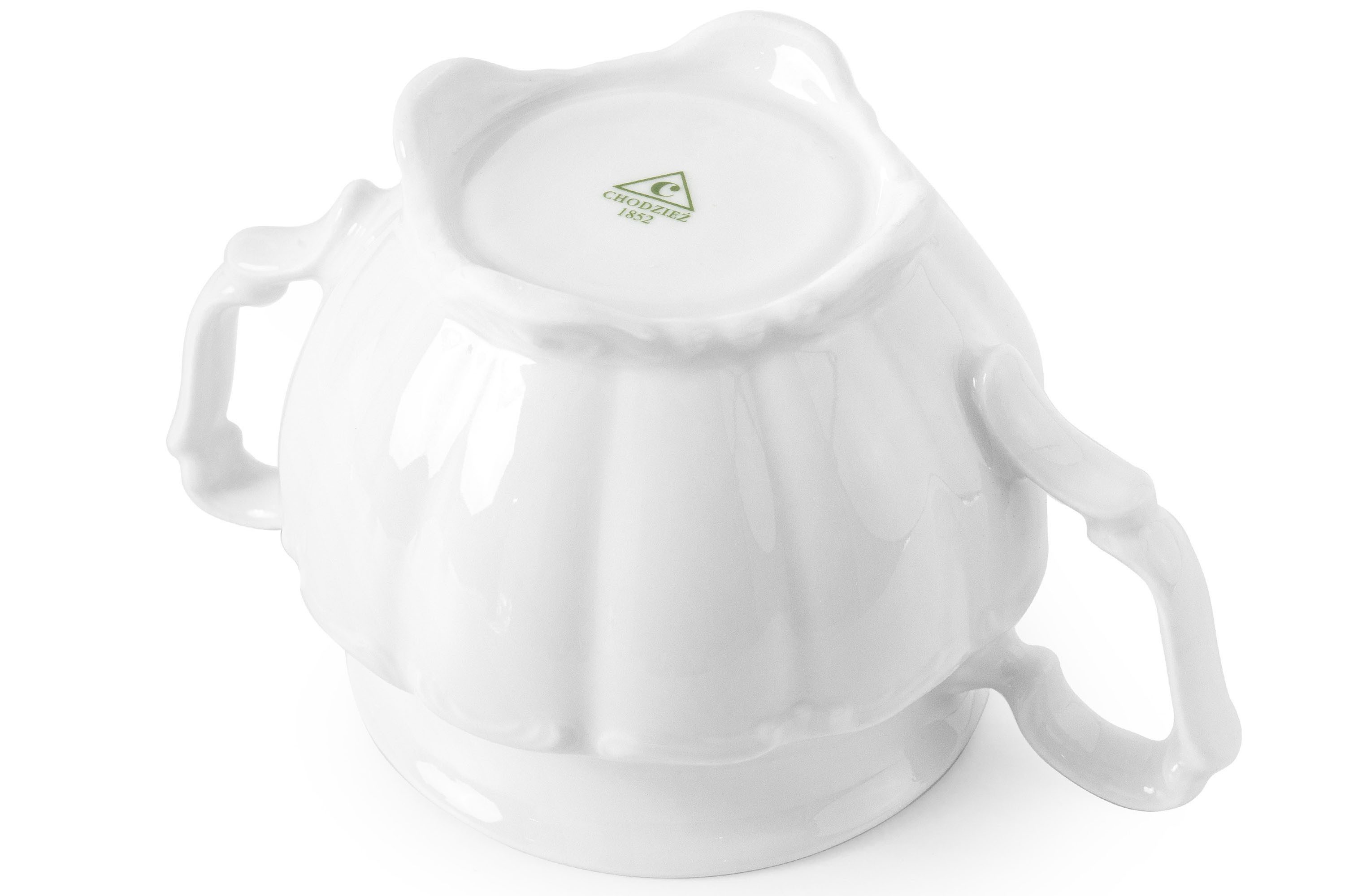 KONSIMO® Zuckerdose CHODZIEZ MARIA TERESA Hochwertiges Premium-Porzellan, Porzellan, mit Deckel, elegante Rillen, handgefertigt – Bild 5 von 5