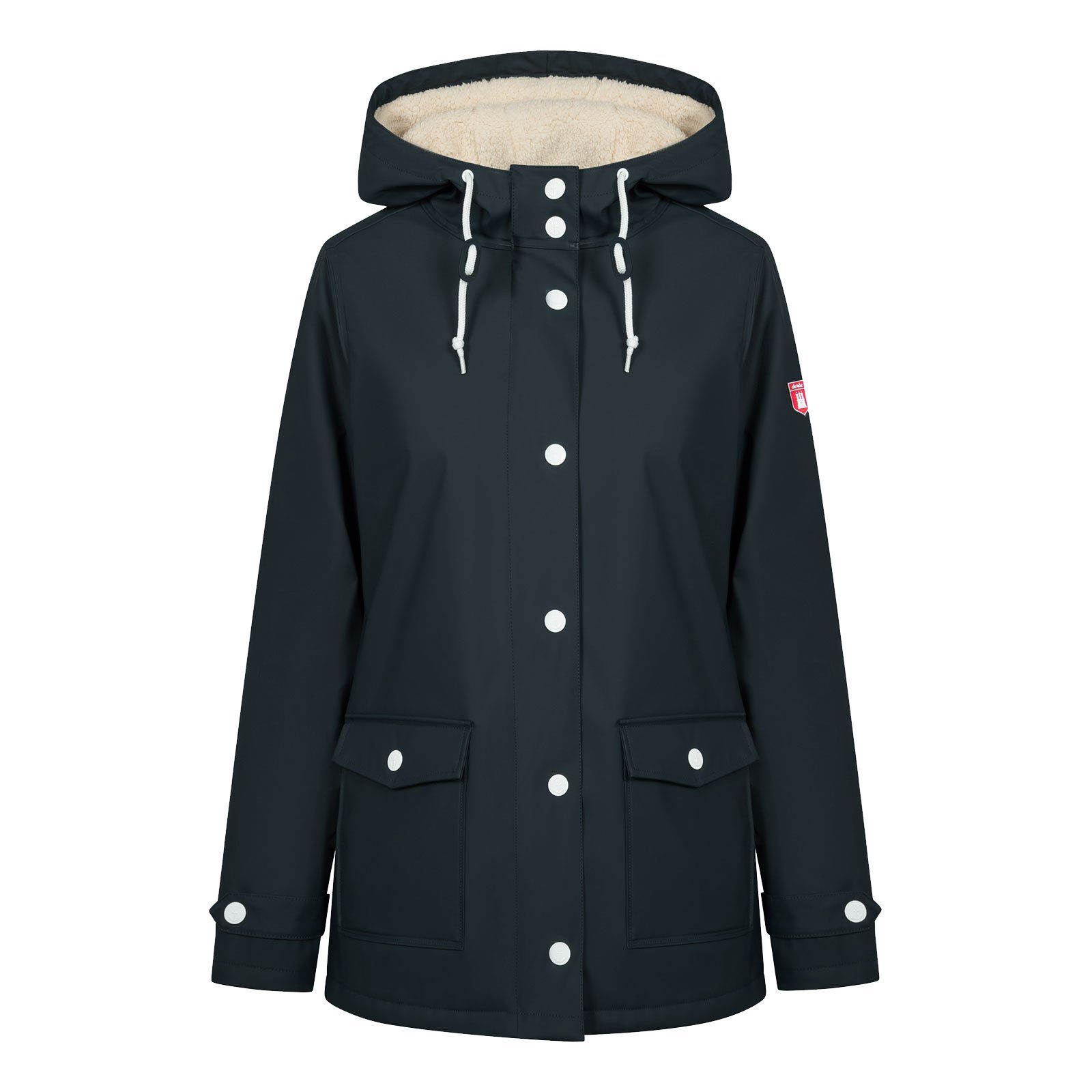 Derbe Regenjacke Pensholm mit weichem Teddy-Innenfutter