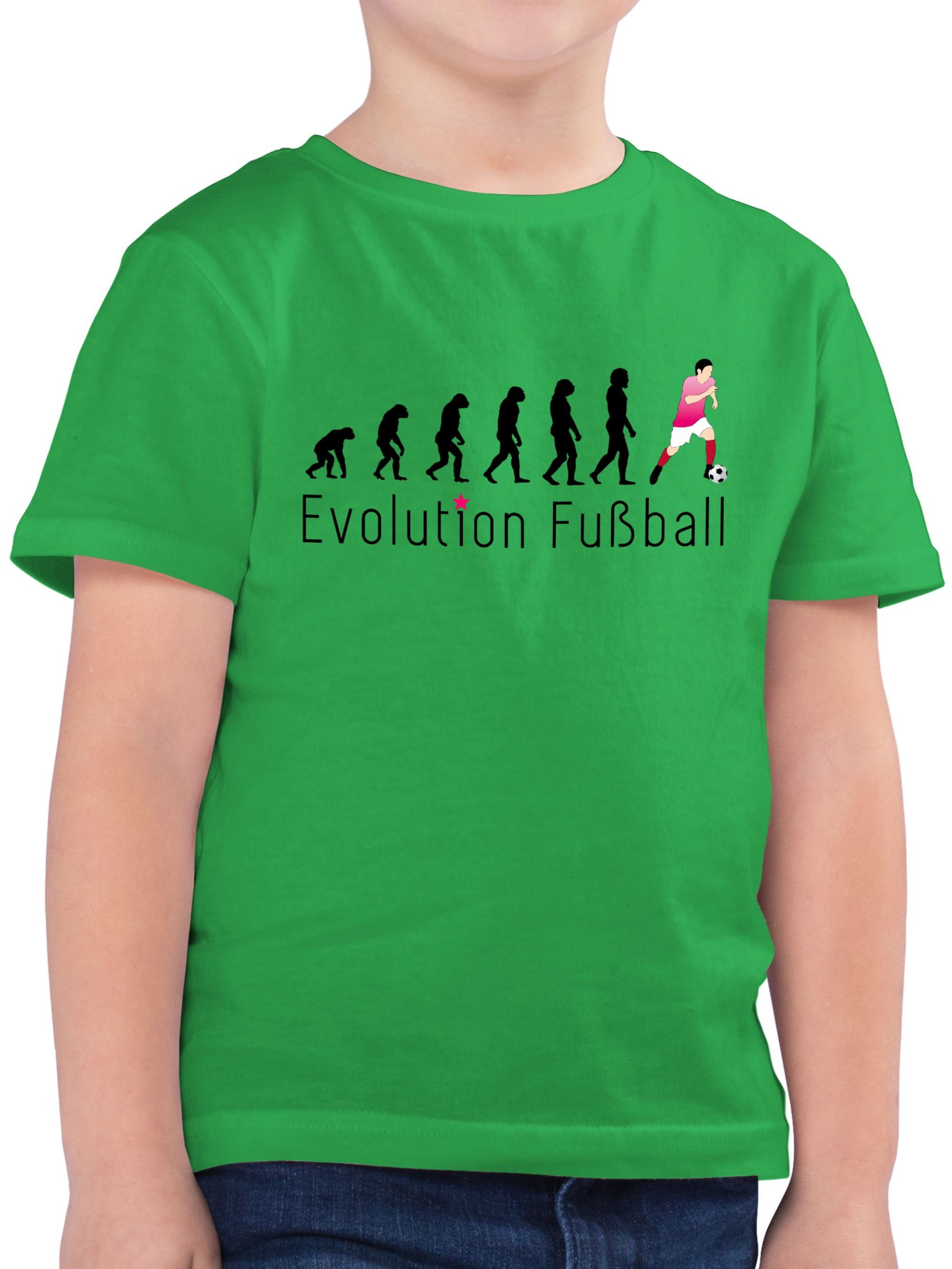 Shirtracer T-Shirt Evolution Fußball Evolution Kinder 2 Grün