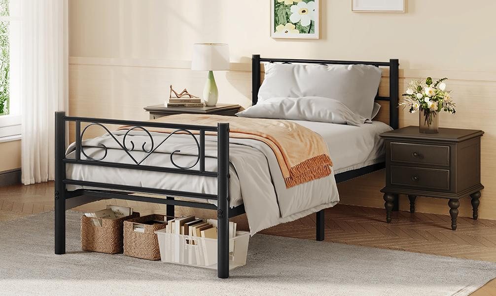 VASAGLE Bettgestell (1-tlg., 90 x 200 cm), aus Metall, Bettrahmen, hochtrag günstig online kaufen