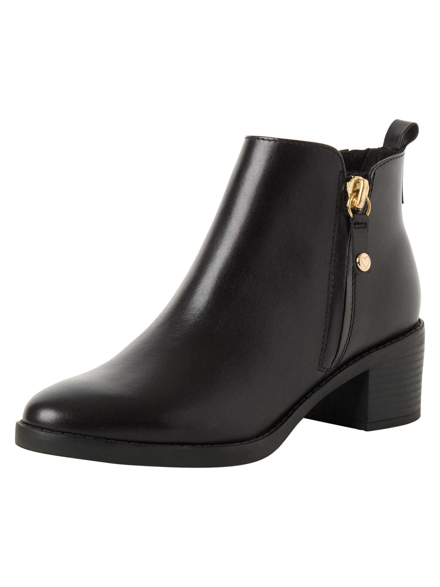 MARCO TOZZI MT FEEL ME aus Leder Blockabsatz 2-25323-47 Stiefelette