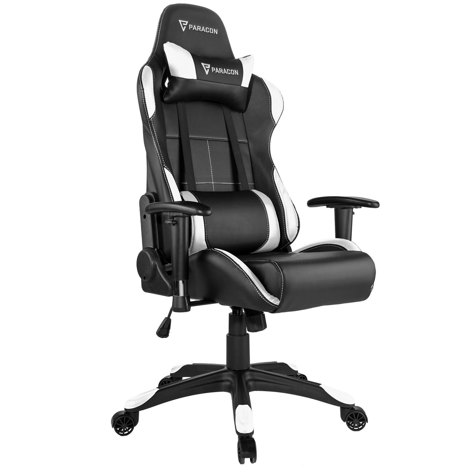 ebuy24 Gaming-Stuhl Paracon Rogue Gaming Nackenkissen Weiß und Stuhl inkl