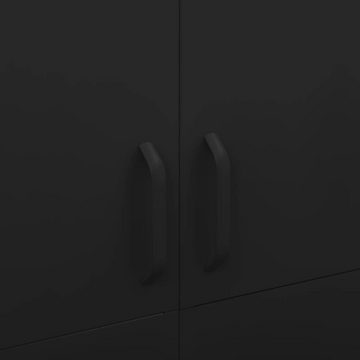 möbelando Spind 3007017 (LxBxH: 50x90x180 cm) aus Stahl in Schwarz mit 2 Türen