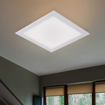 Globo LED Panel, LED-Leuchtmittel fest verbaut, Neutralweiß, LED 18 Watt Decken Leuchte Beleuchtung eckig Lampe Alu Rahmen Licht