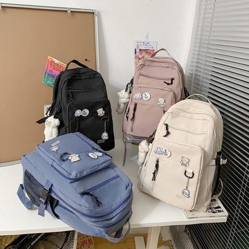 REDOM Laptoprucksack Laptop Rucksack Rucksäcke Schulrucksack Wasserbeständig Laptoptasche (Laptop Notebook Tasche Schule Uni Rucksack, Sportrucksack, Backpack mit Laptopfach), Damen Frauen Teenager Freizeit Arbeit Business Reisen